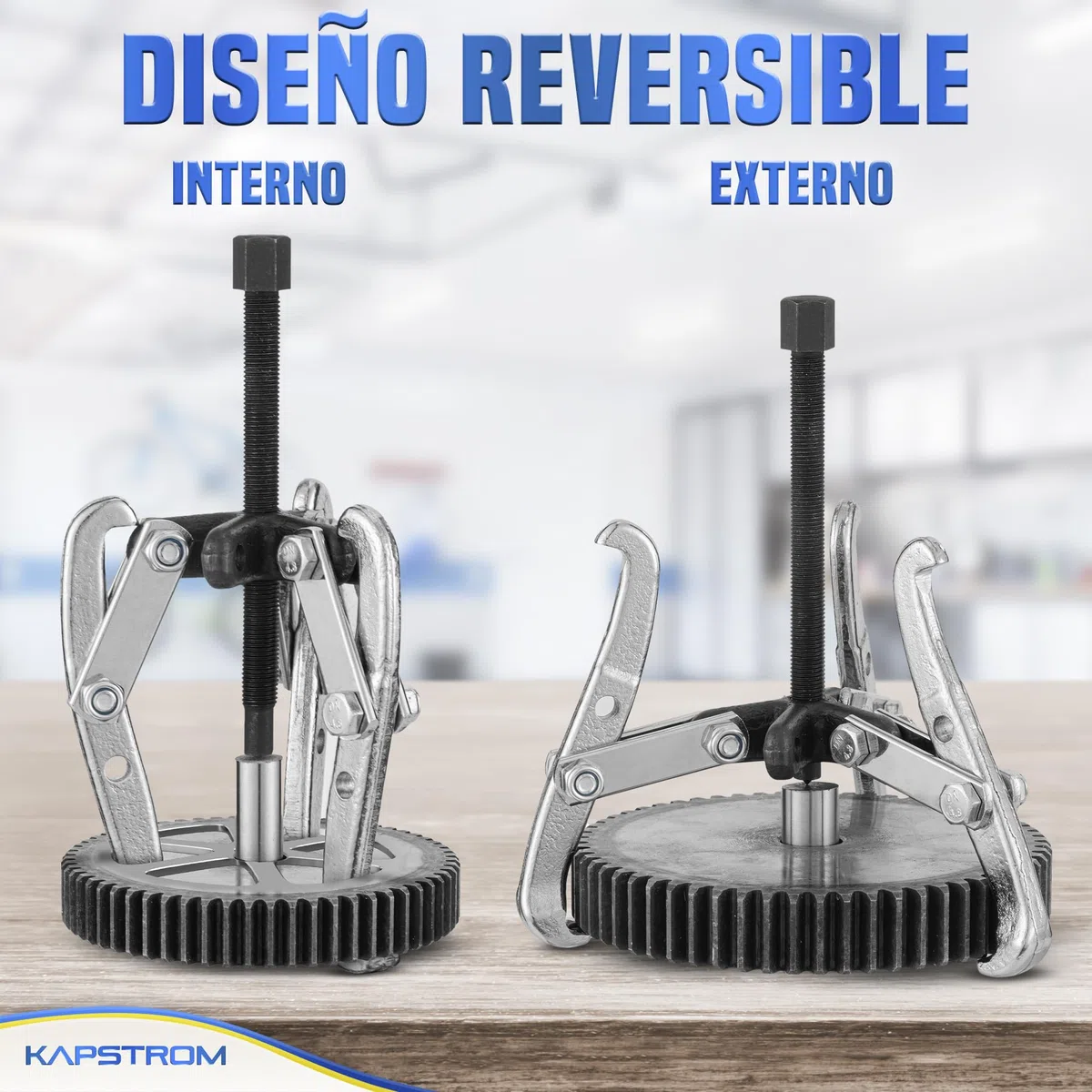 Extractor de engranajes de 3 mandíbulas, herramienta de extracción de rodamientos de alta resistencia para polea, volante y disco de freno, extractor de acero CR-V con mandíbulas reversibles