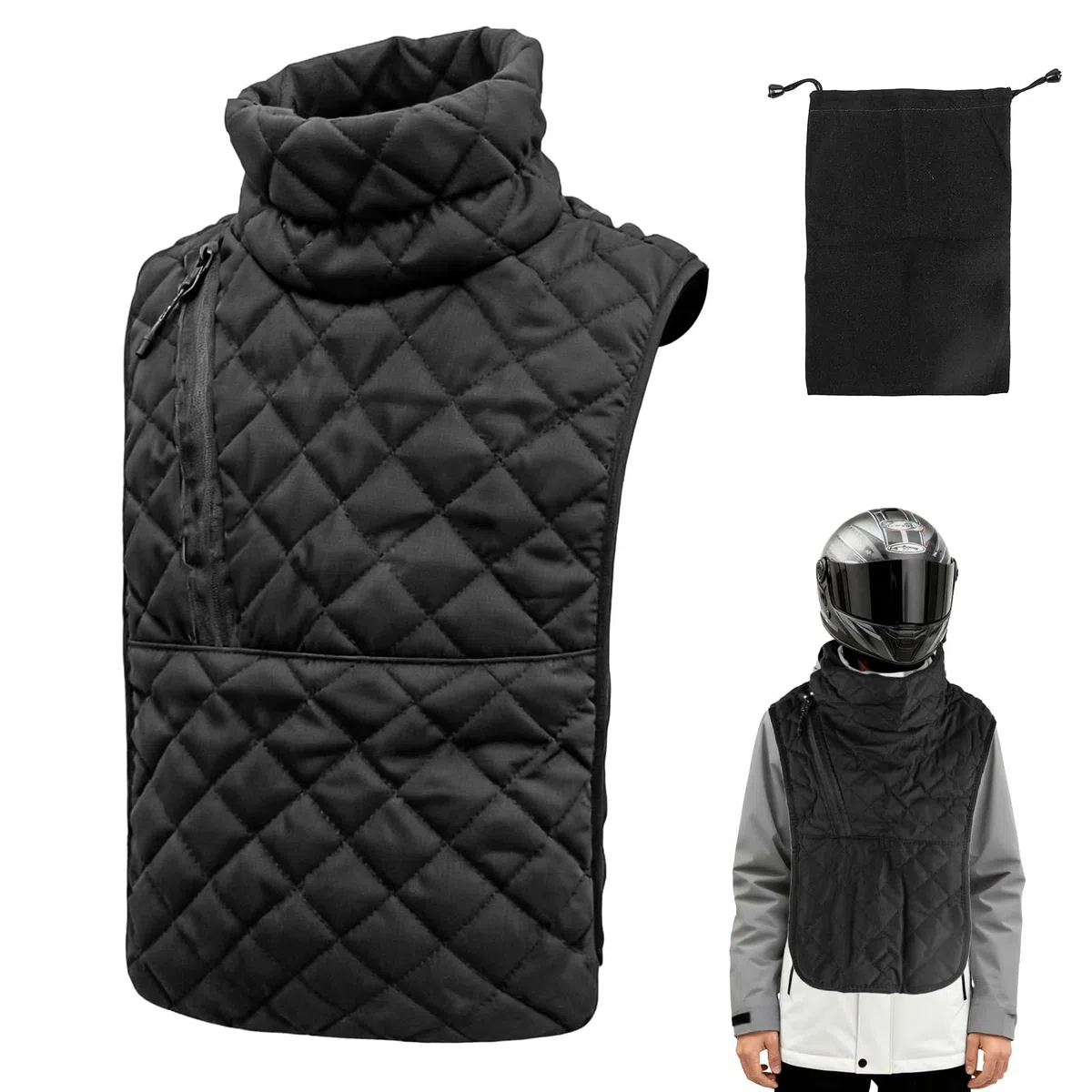 GBKDQQ Calentador de cuello para motocicleta, calentador de cuello para hombre, mujer, bufanda cálida para hombres y mujeres, deportes al aire libre, ciclismo, esquí