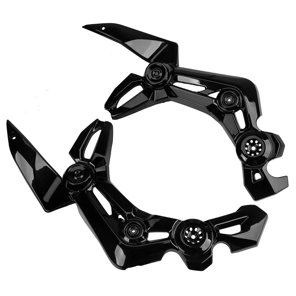 FATExpress Cubierta del Cuerpo del Marco Izquierdo y Derecho de la Motocicleta Panel de Ajuste Lateral Delantero Decoración de protección de carenado para Z900 Z-900 Z 900 2017 2018 2019 (Negro)
