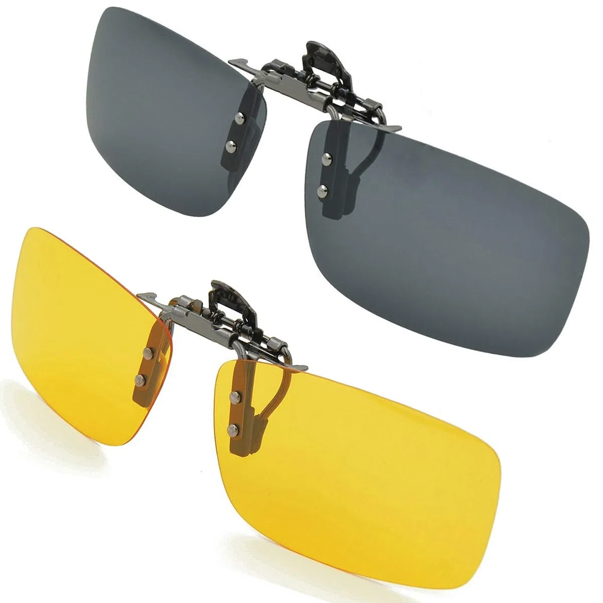 Conjunto de accesorios para gafas de sol, 2 unidades de clips con gafas polarizadas, contra la luz, para mujeres y hombres, unisex, soporte para gafas
