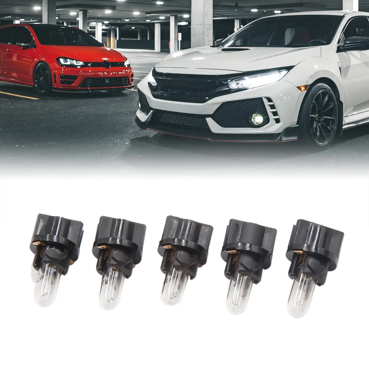 Sourcingmap - Bombillas de luz LED para salpicadero de coche (5 unidades, T5-V2)