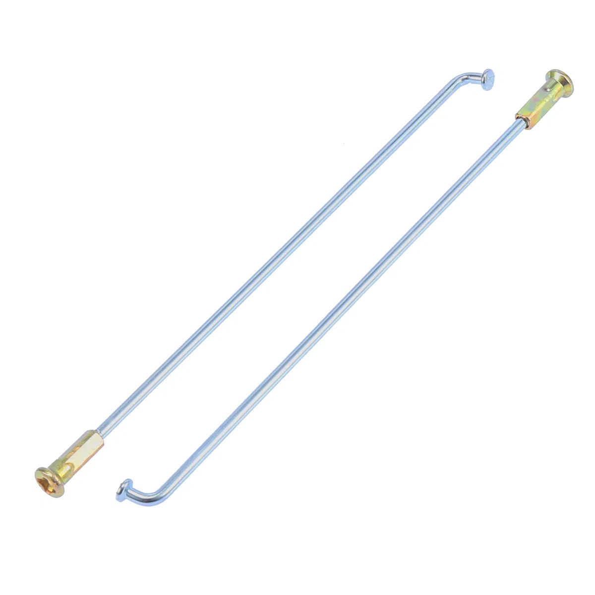 Motoforti 36Pcs 3mm Rosca Diámetro 165mm Longitud Motocicleta Rueda Radios Cabecillas Tono Plata