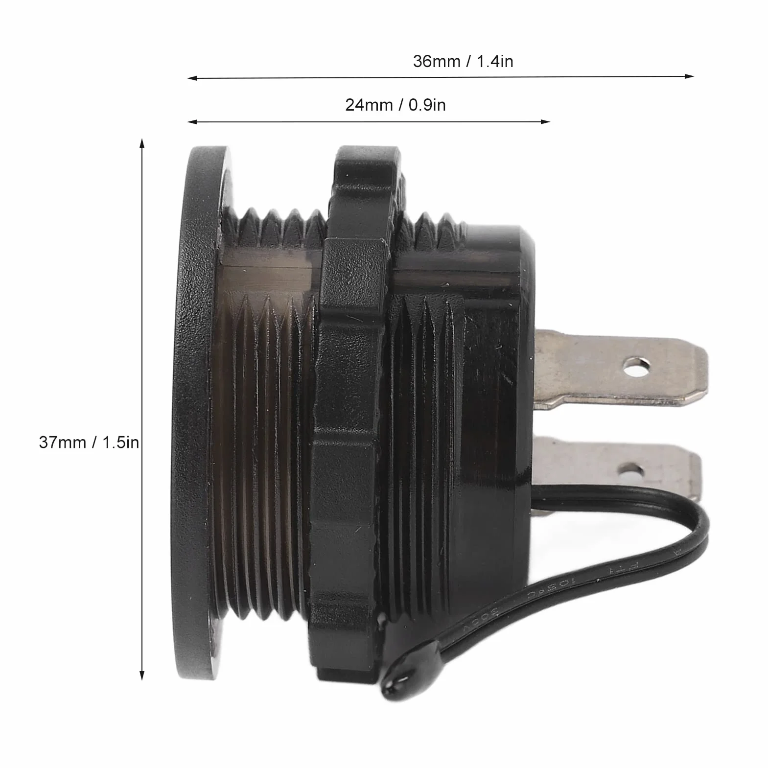 Medidor de Termómetro para Automóvil, 12V-24V Termómetro de Temperatura para Automóvil con Pantalla Dual Voltímetro Digital para Automóvil Impermeable Monitor de Temperatura Termómetro Detector