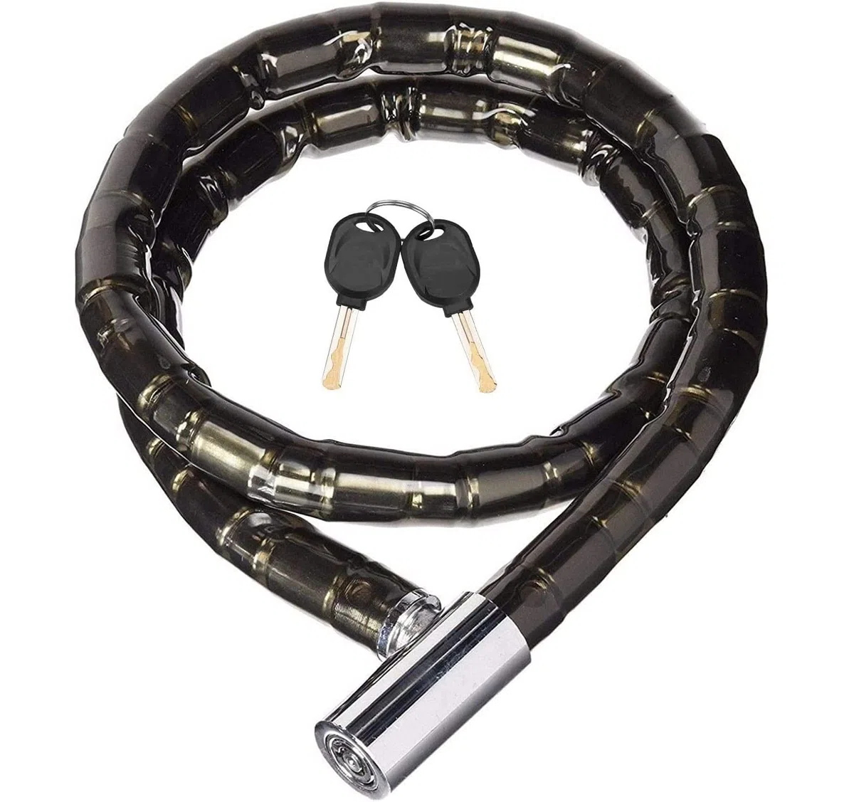 Cadena Candado pitón para Motos, Bicicletas, patinetes de 1m Metro blindada antirrobo Scooter