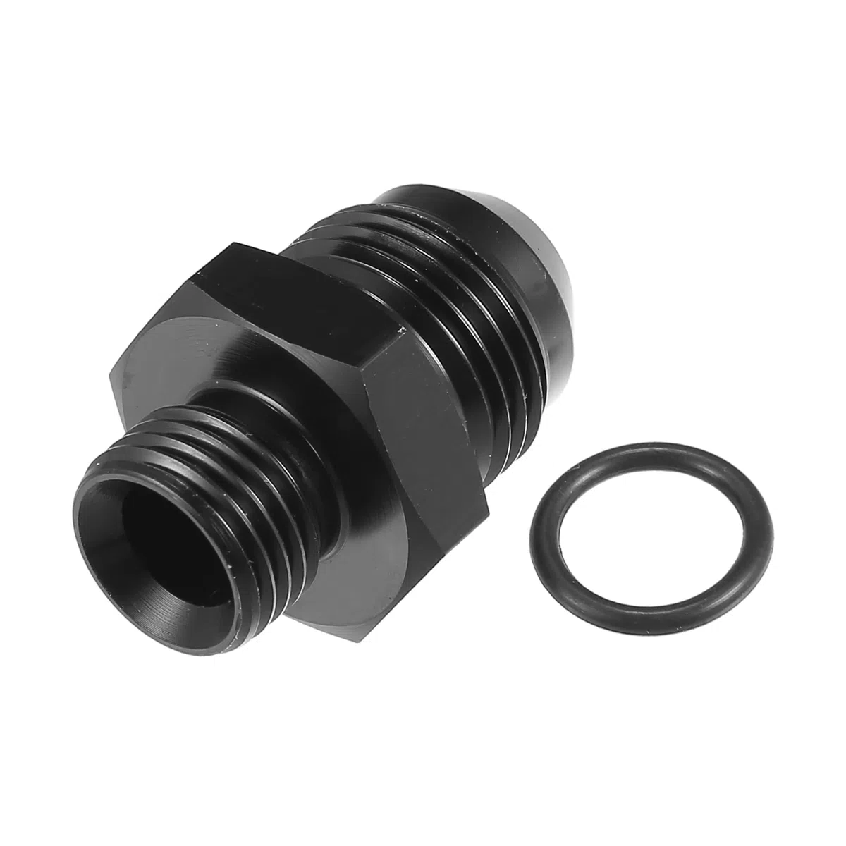 A ABSOPRO AN6 a AN8 Combustible Raíl Adaptador Conector Racor Negro - 4 Uds