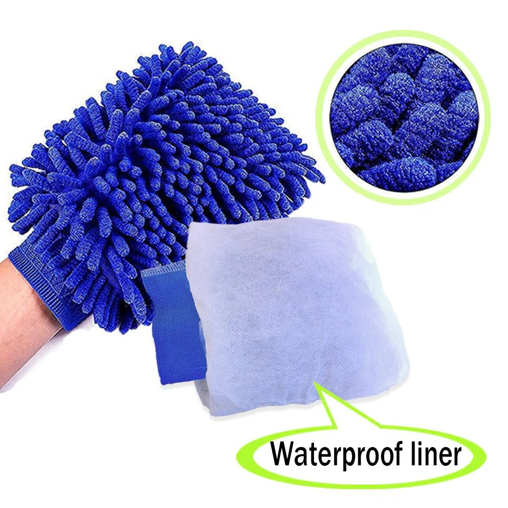 Amison - Guantes de lavado para limpieza de coche, 2 unidades, Premium Ultrasuave, de microfibra, paño de limpieza para limpieza del coche y hogar