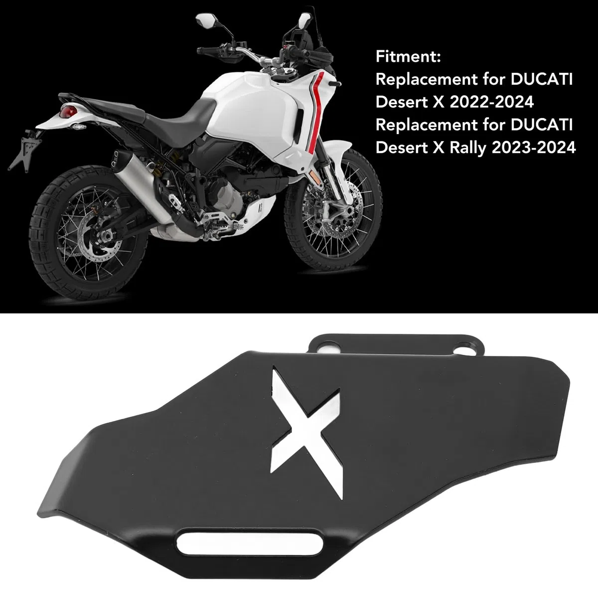 Cubierta De Bomba De Freno Trasero De Motocicleta, Reemplazo Negro De Protección Fuerte para Ducati Desert X 2022 A 2024
