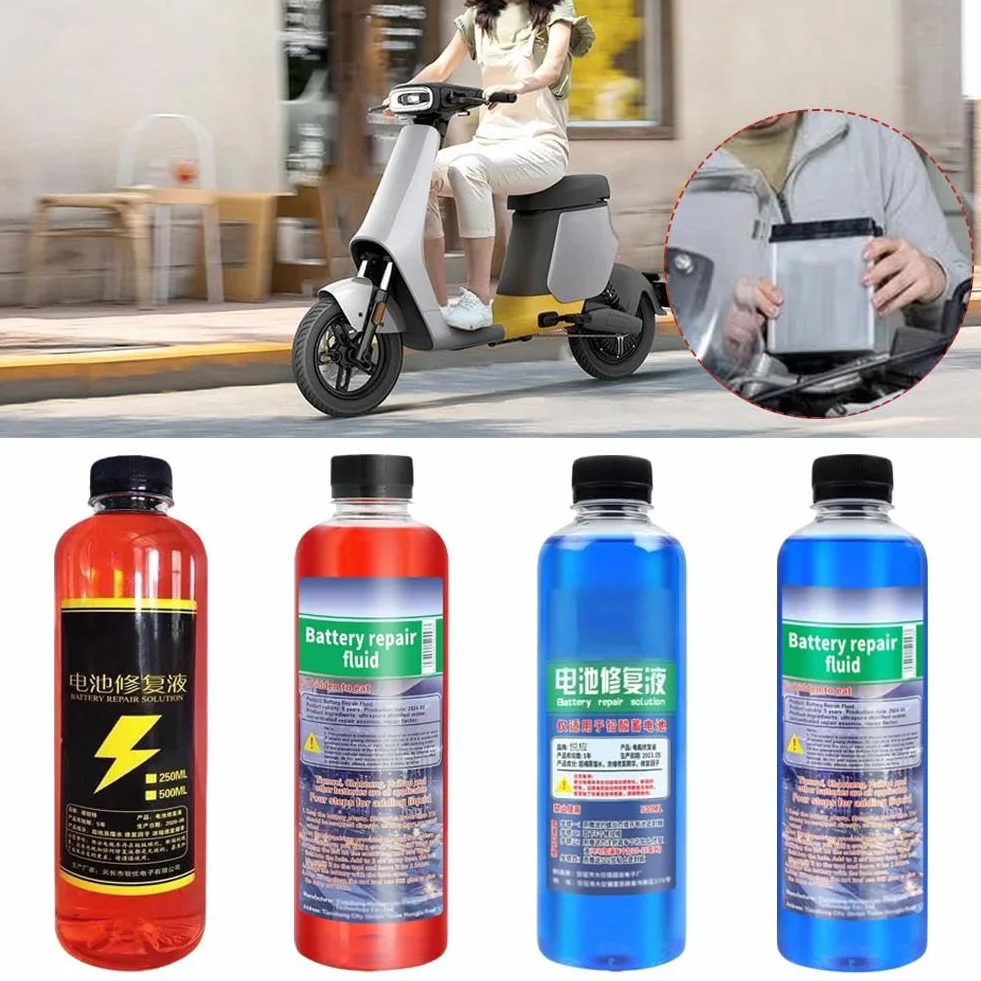Líquido de reparación de batería, restauración de batería de 500 ml para batería de plomo ácido, líquidos de recuperación efectiva de batería, extiende la batería, funciona para coches, camiones