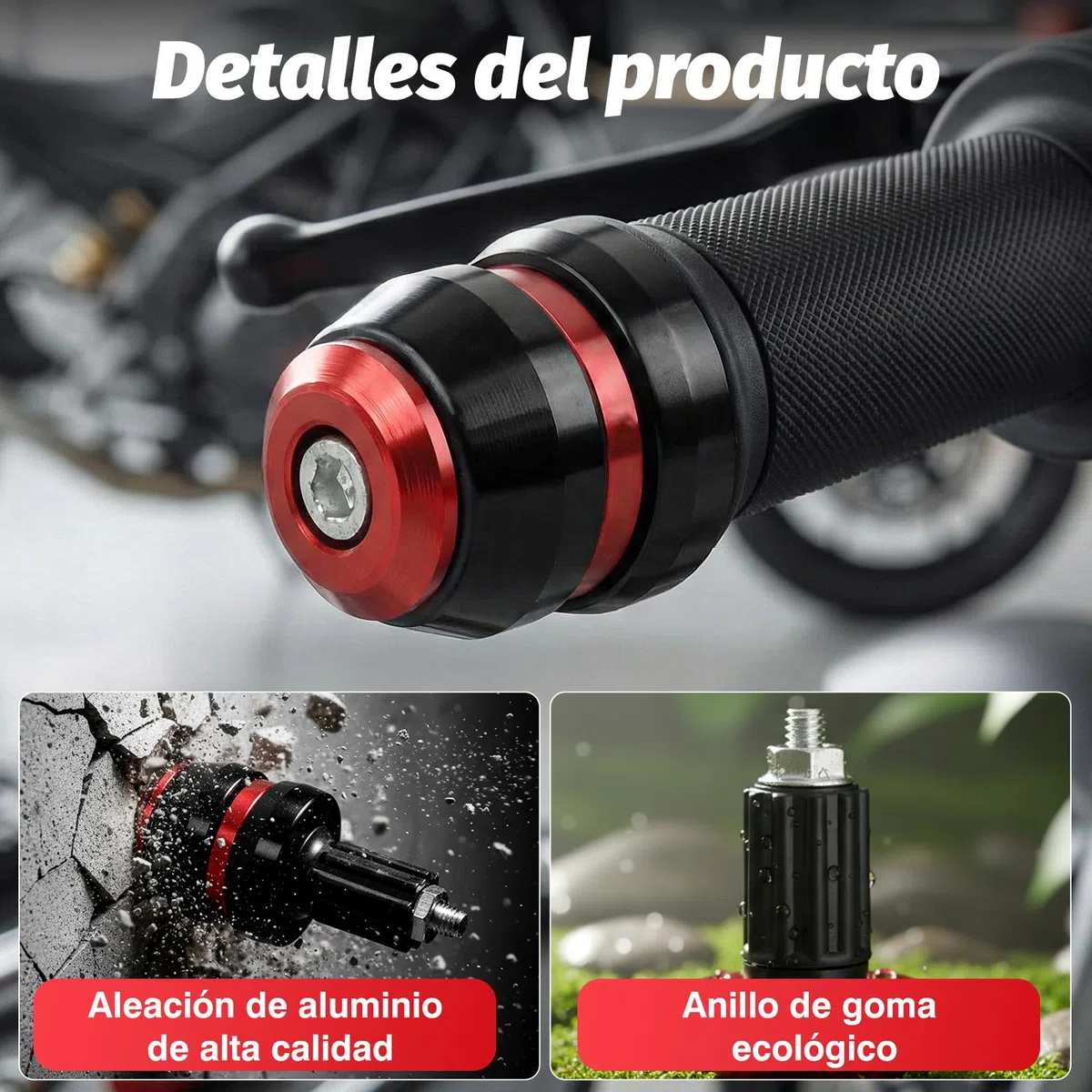 Baceyong Tapón deslizante para manillar de motocicleta
