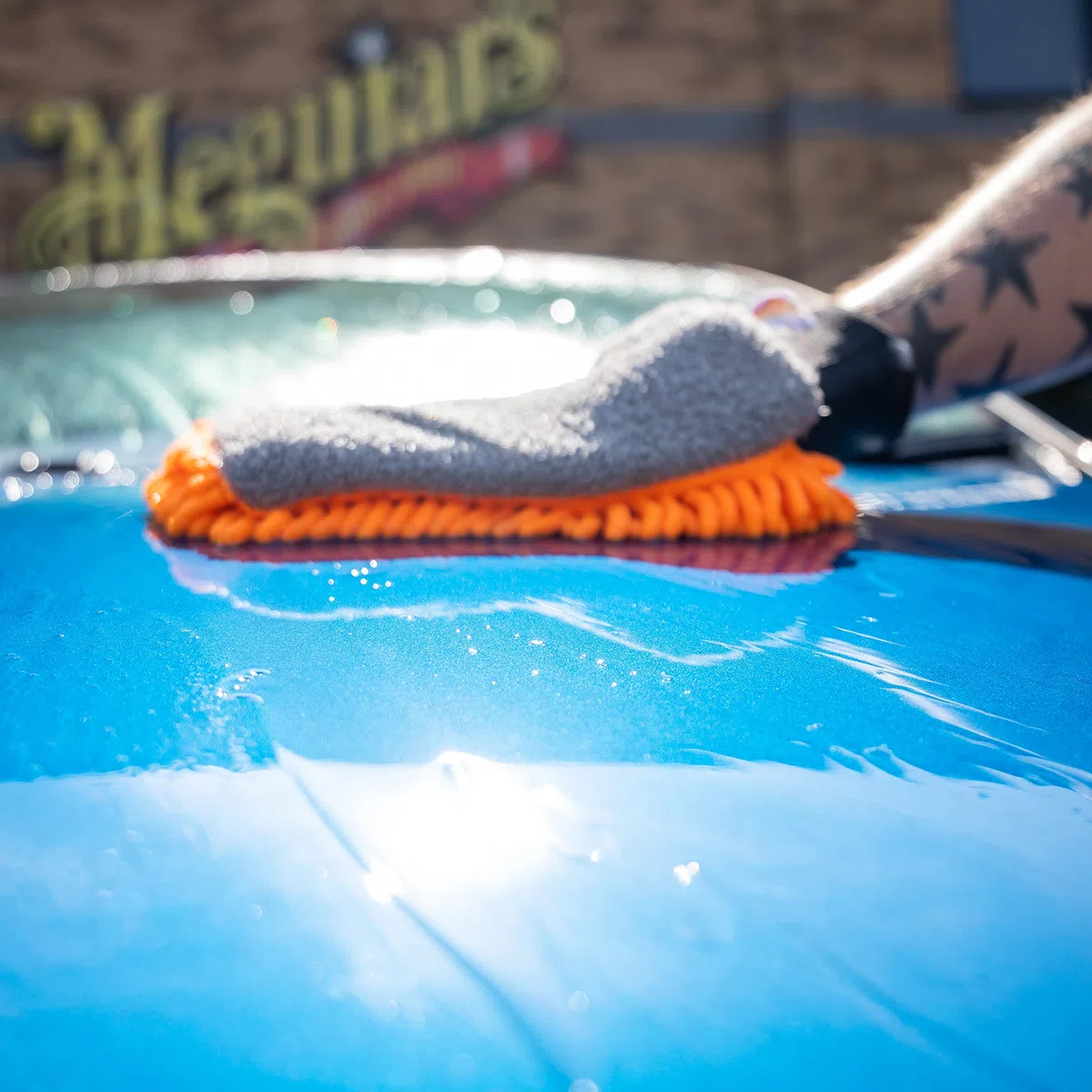 Meguiar's X210200EU Hybrid Wash Mitt - Guante de Lavado de Doble Cara