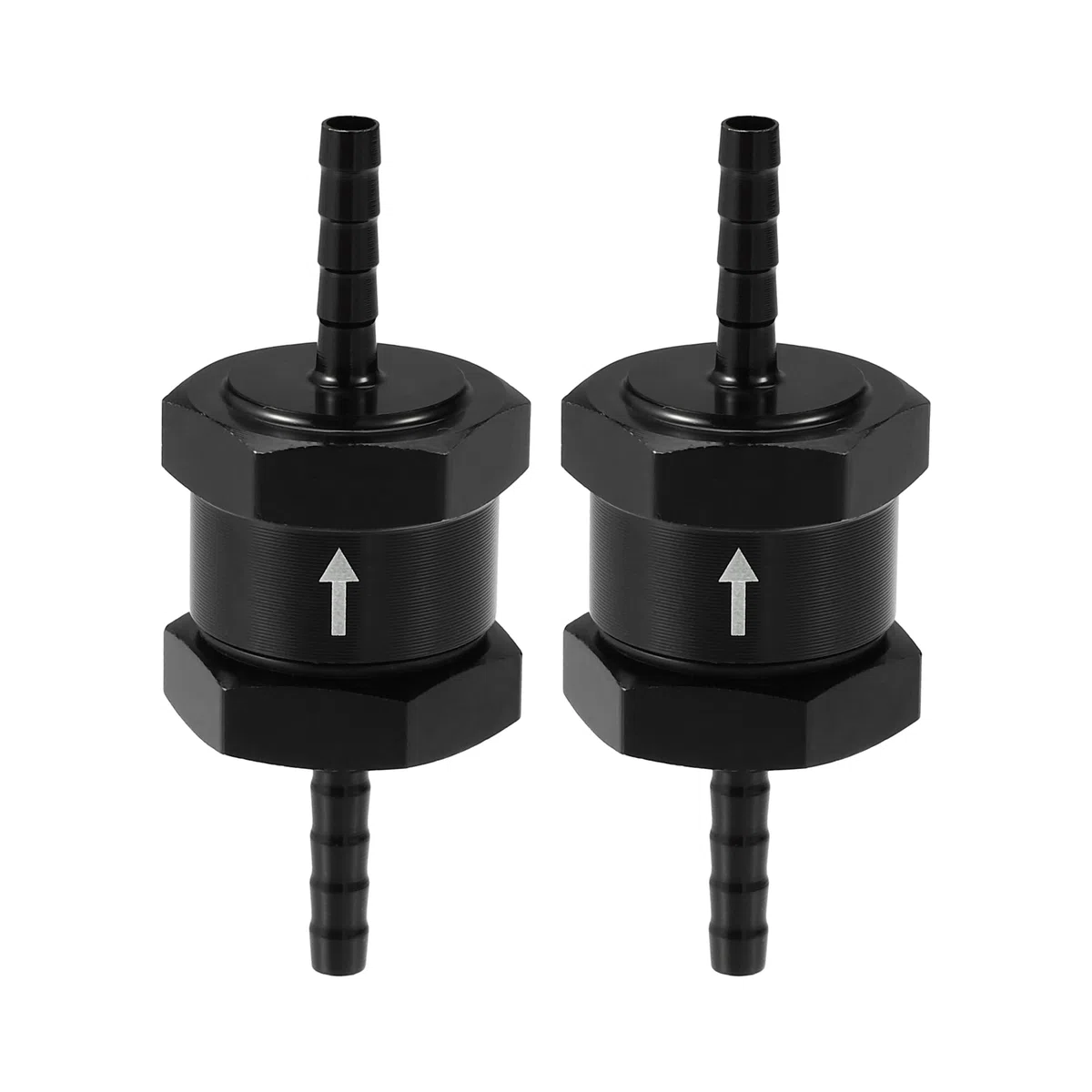 Válvula de Retención de Combustible Unidireccional Interna para Combustible de Automóvil Gasolina Diésel / 0.16" 4mm OD / 2 Unidades Negro