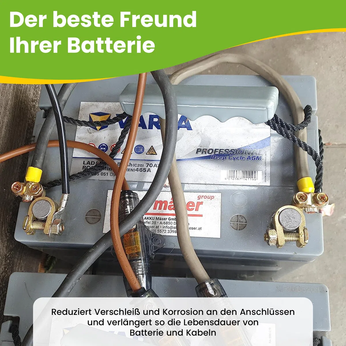 Bornes de batería, set positivo y negativo de Offgridtec®