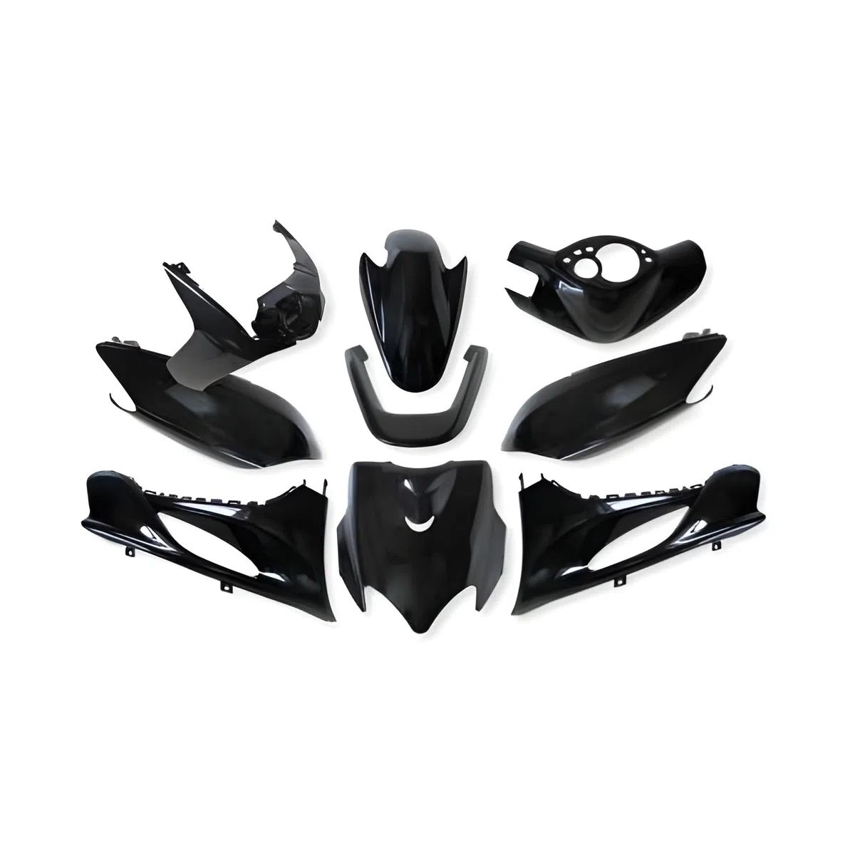Canaletas Styl epro Completo, de 9 Piezas para Yamaha Jog R Negro Metalizado