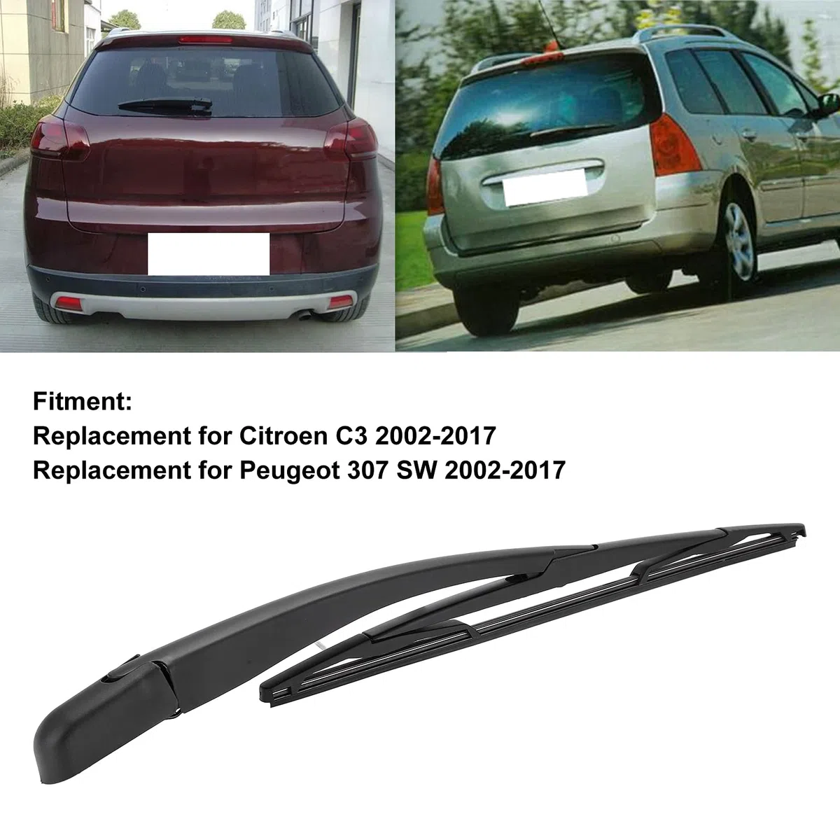Limpiaparabrisas Trasero C3, Brazo De Limpiaparabrisas Juego De Cuchillas 6429T8, Piezas De Repuesto Para C3 2002-2017