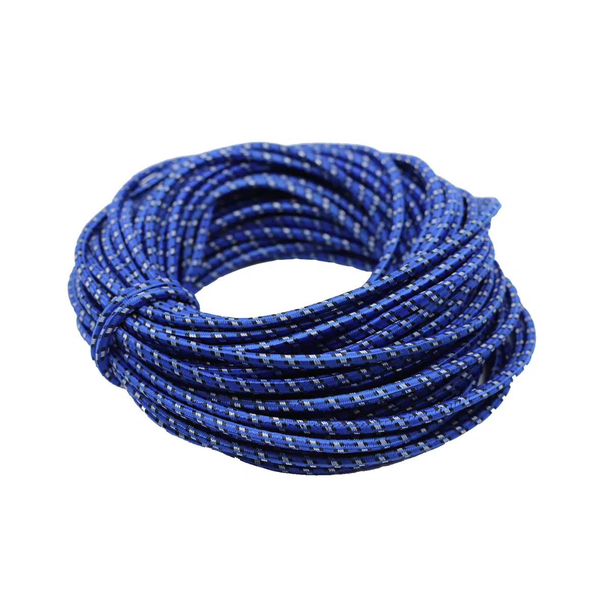 Cuerda extensible de 25 metros, 8 mm de diámetro, cuerda de goma para lonas de remolque, correas de tensión, correa extensible, correa de fijación, elástica, para transporte, fijación de carga (azul)