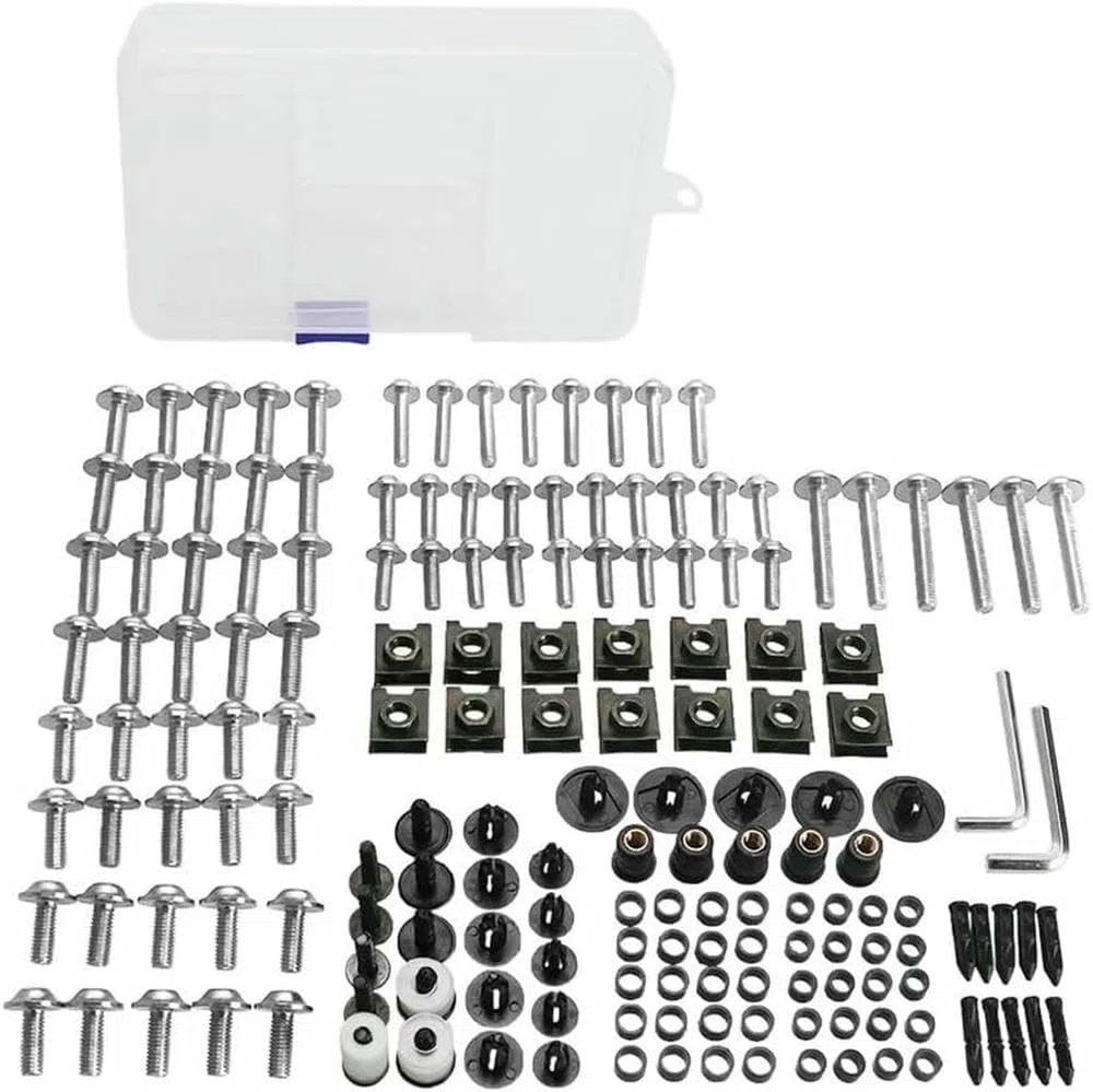 177 Piezas Kit Completo de Tornillos, Arandelas, Clips y Tuercas para carenado de Motocicleta para Aprilia SXV RS 125 RS50 SR 50 Shiver 750 RSV para Pegaso 650 SR 150 RSV4 para Tuono V4 RS 50
