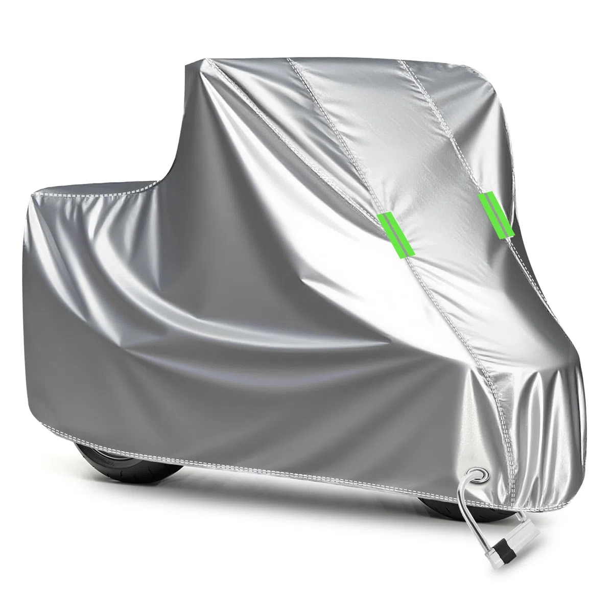 D-Lumina Funda Moto Impermeable, Poliéster 210D Antirrobo Universal, para La Mayoría de Motocicletas,Scooter,Vespa,Etc. (245x105x125cm) XL