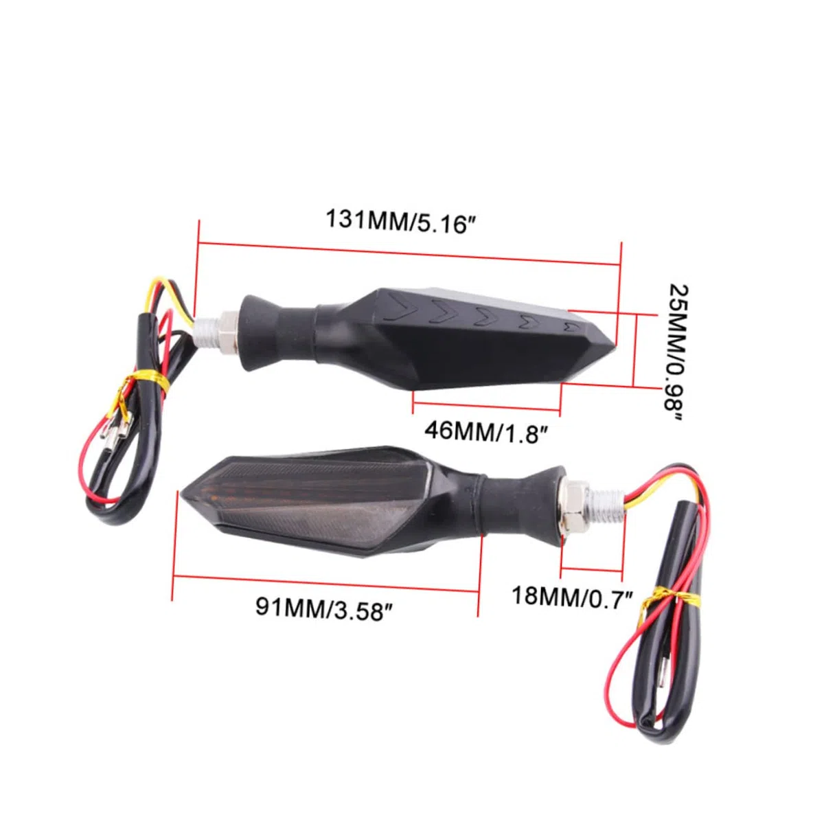 ERINGOGO Luz Trasera de Motocicleta Intermitentes LED Homologados, Doble Flecha Luminosa, Material Abs, bajo Consumo y Larga Duración para Modelos de Motocicleta y Cbr250r