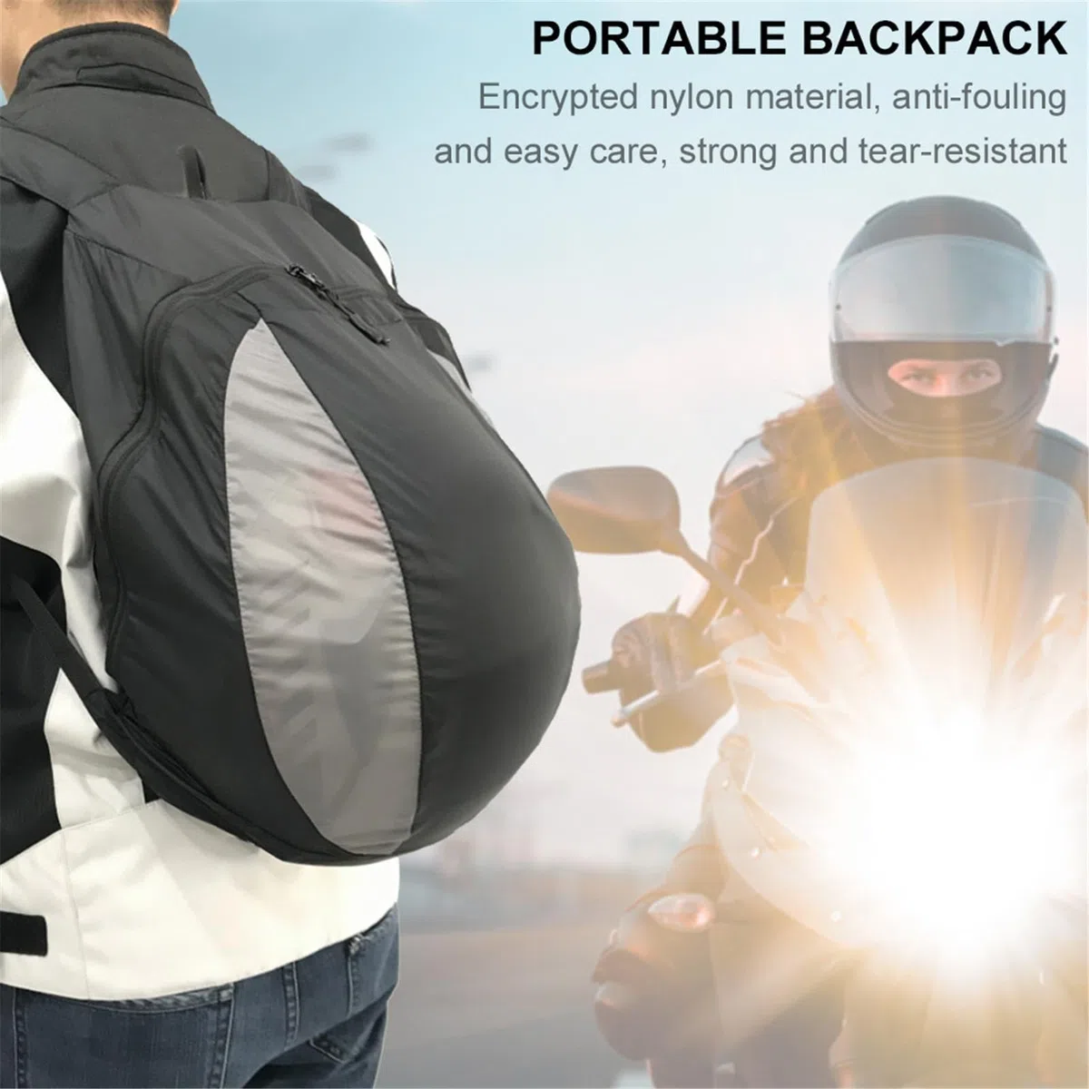 Mochila para Casco de Moto 28L, Bolsa de Viaje Deportiva para Motocicleta, Impermeable para Hombre y Mujer - Compatible con Bicicleta, Esquí, Baloncesto, Fútbol