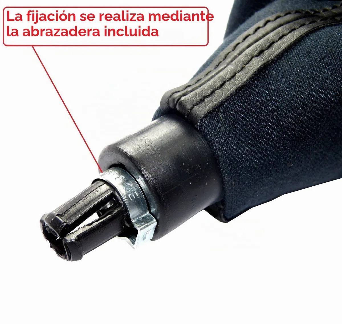 Pomo palanca de cambios y Funda palanca de cambios para VW Polo 4 9N 2001-2009 - 5 velocidades marchas - con Marco - negro - para transmisión manual - fuelle palanca de cambios - (A255)