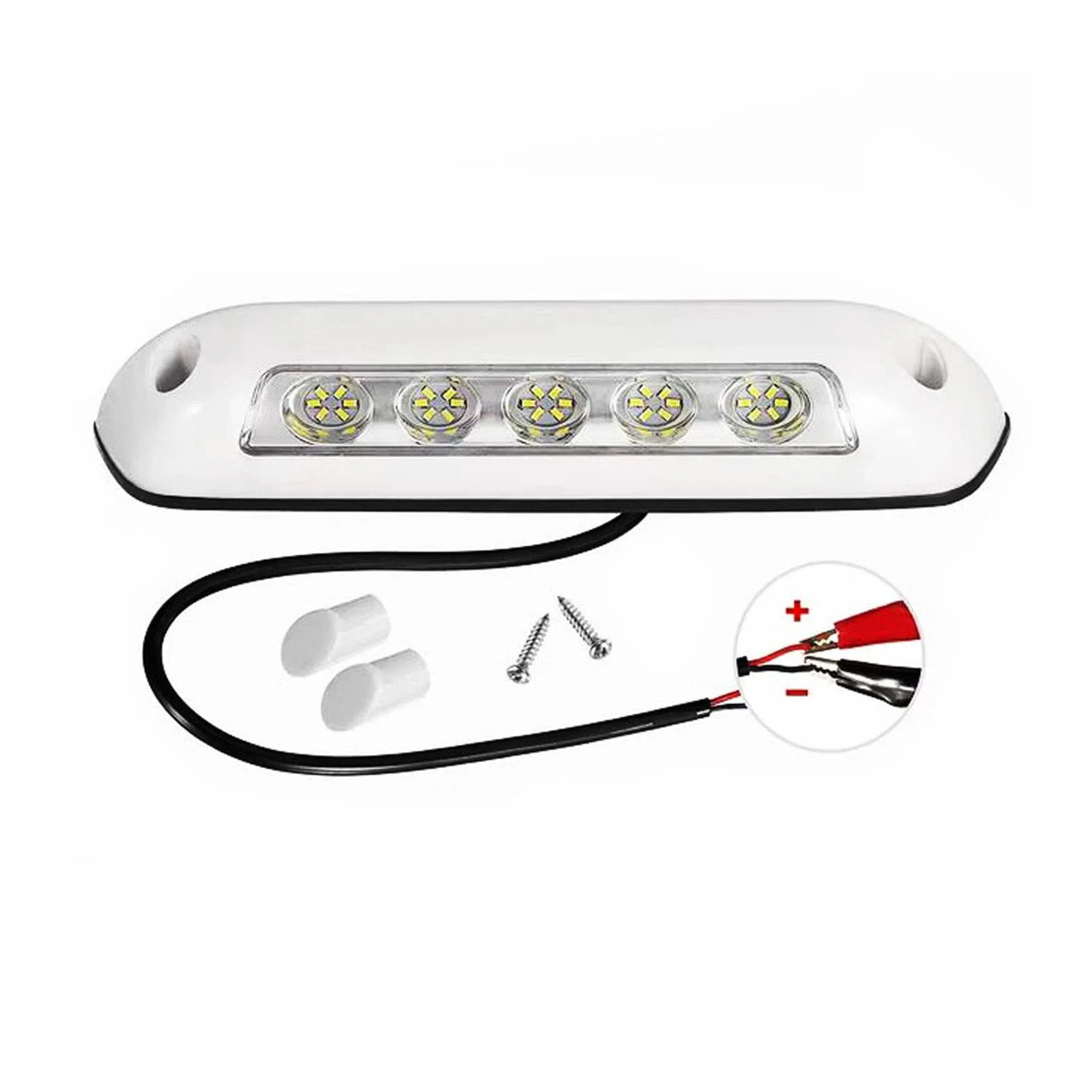 lámparas led autocaravana,12v luces exterior caravana,luces de toldo barra de la lámpara del porche,sin perforación lu-ces de la pared interior de la furgoneta,para RV Van Camper Bus (Blanco)