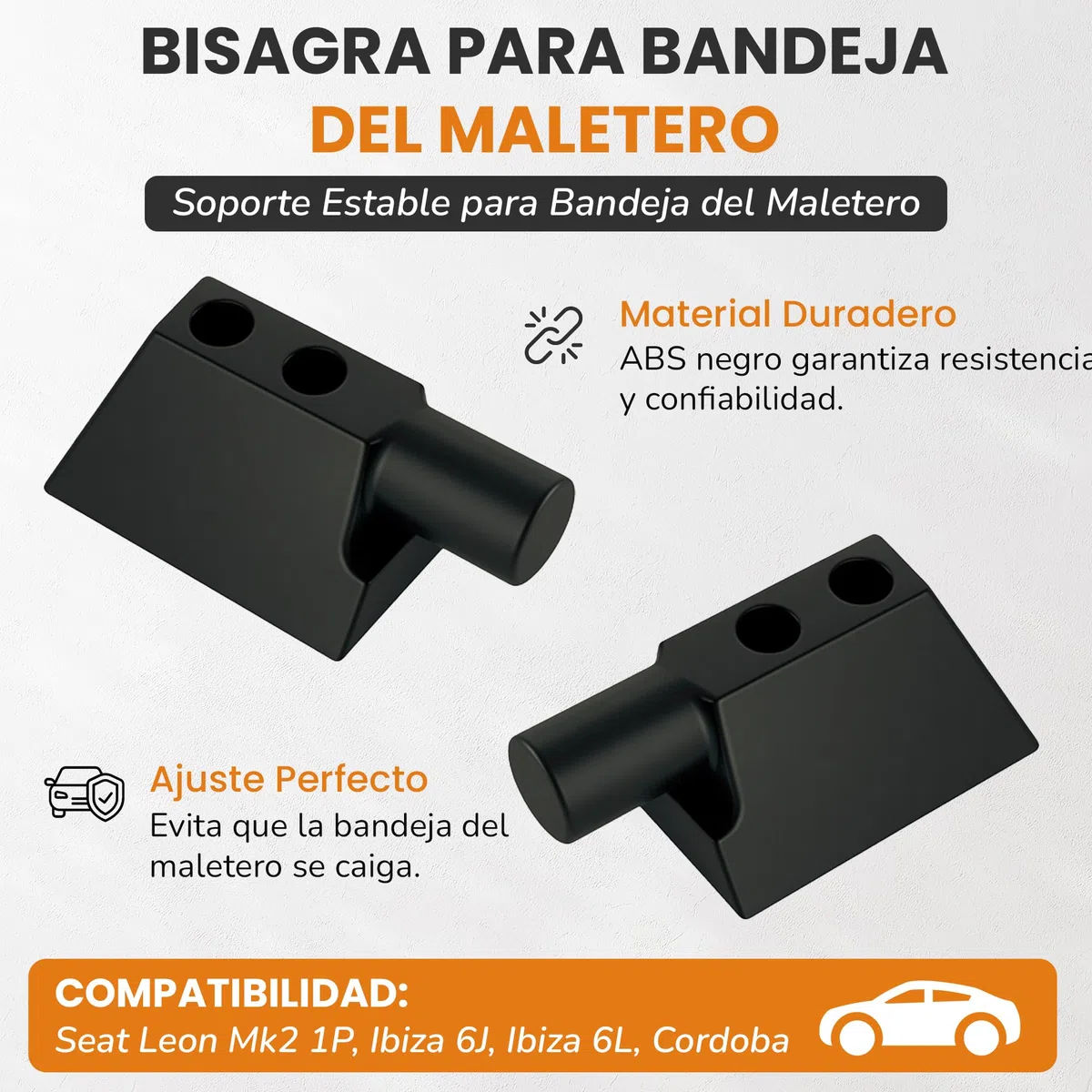 Soportes Bandeja Maletero Seat Leon Mk2 1P Ibiza 6J 6L Cordoba/Bisagra Para Bandeja de Maletero/Estante Para Bandeja de Maletero 2 Uds
