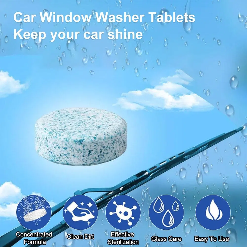 Pastillas Limpiaparabrisas,150pcs Liquido Limpiaparabrisas Coche,Pastillas Efervescentes para Limpiaparabrisas Coche,Pastillas Limpiaparabrisas Concentradas,Pastillas Limpiadoras Multifuncionales