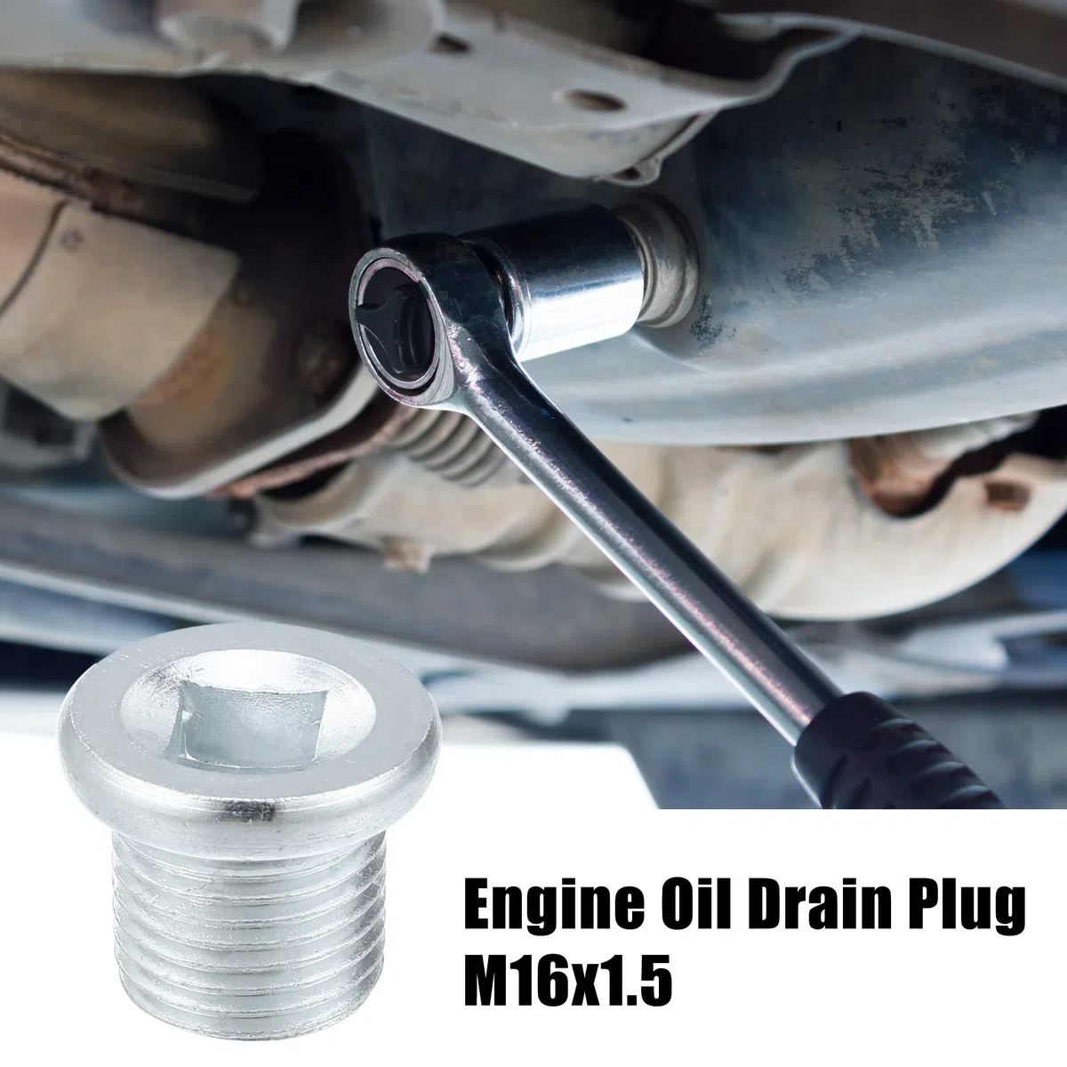 X AUTOHAUX 2 tornillos de tapón de drenaje de aceite de motor M16 x 1.5 con anillo de sellado para Volvo 260 480 para Peugeot 307 206 405 406 407 tono plateado
