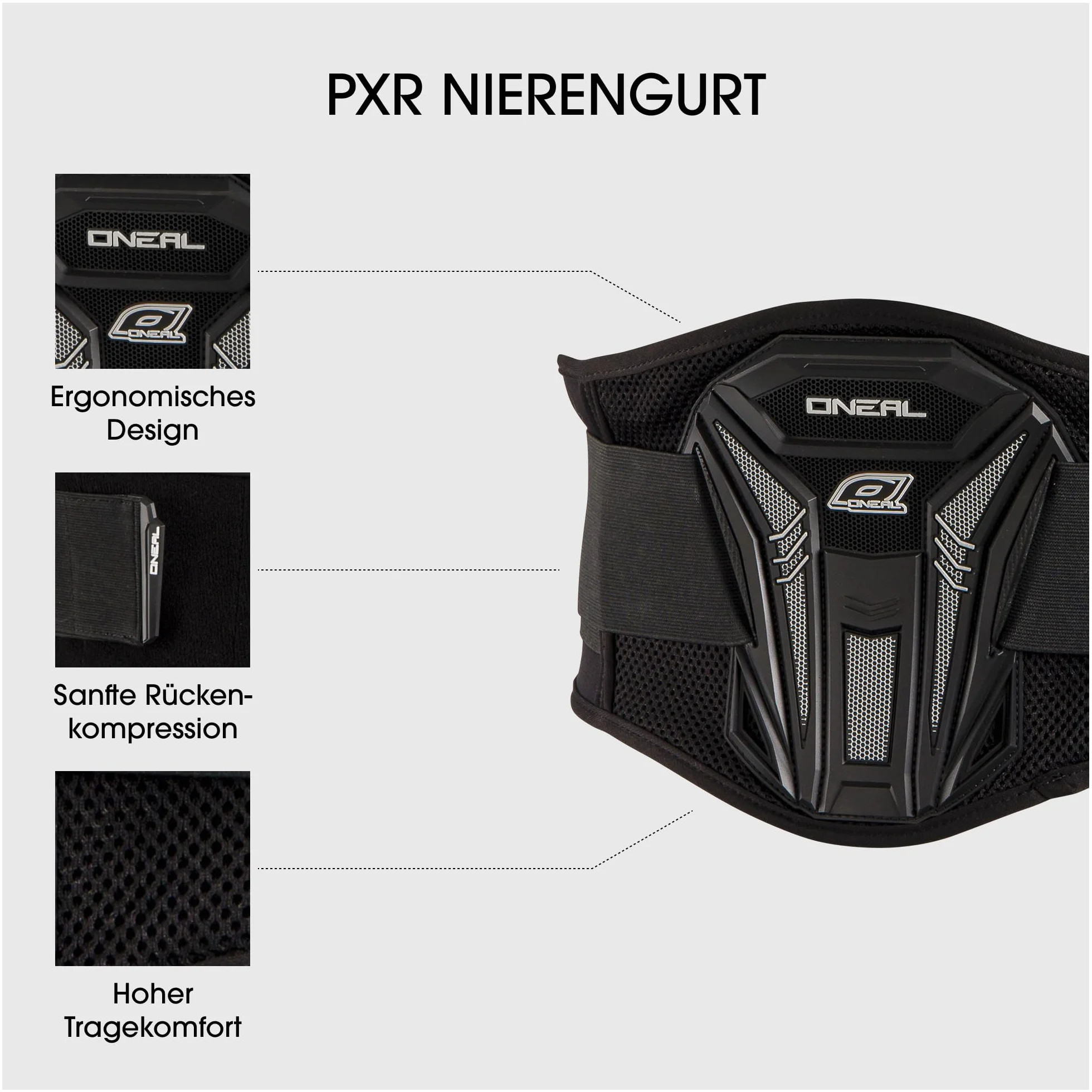 O'NEAL | Nierengurt | Motocross, Enduro, Motorrad | Größenanpassung durch Klettband, Lycra® Futter | PXR Kidney Belt | Erwachsene