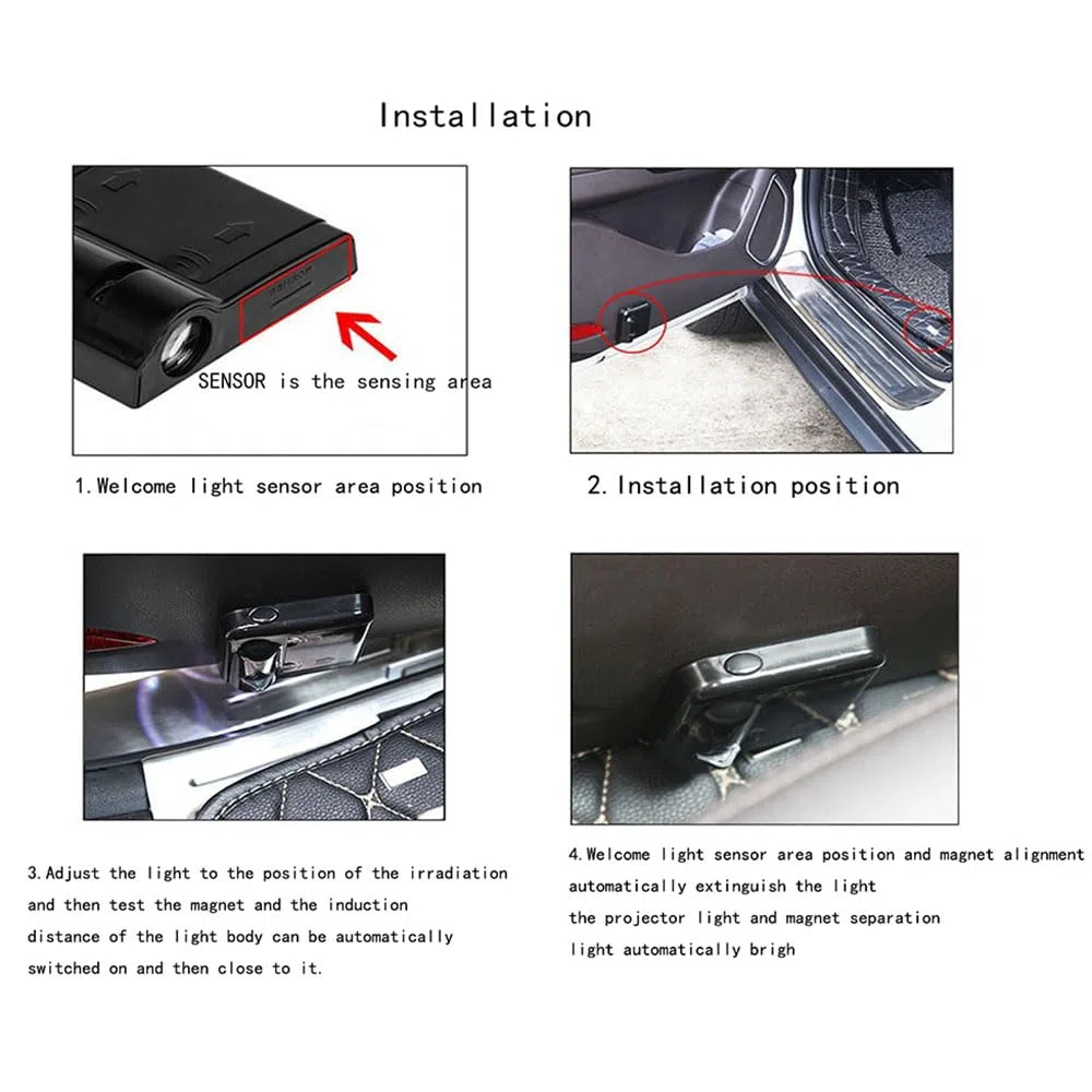 2 Piezas Luces de Cortesía Bajopuerta, para BMW X1 2020-2023 U11 luz de Sombra for Puerta de Coche Luces de Charco en la Puerta del proyector