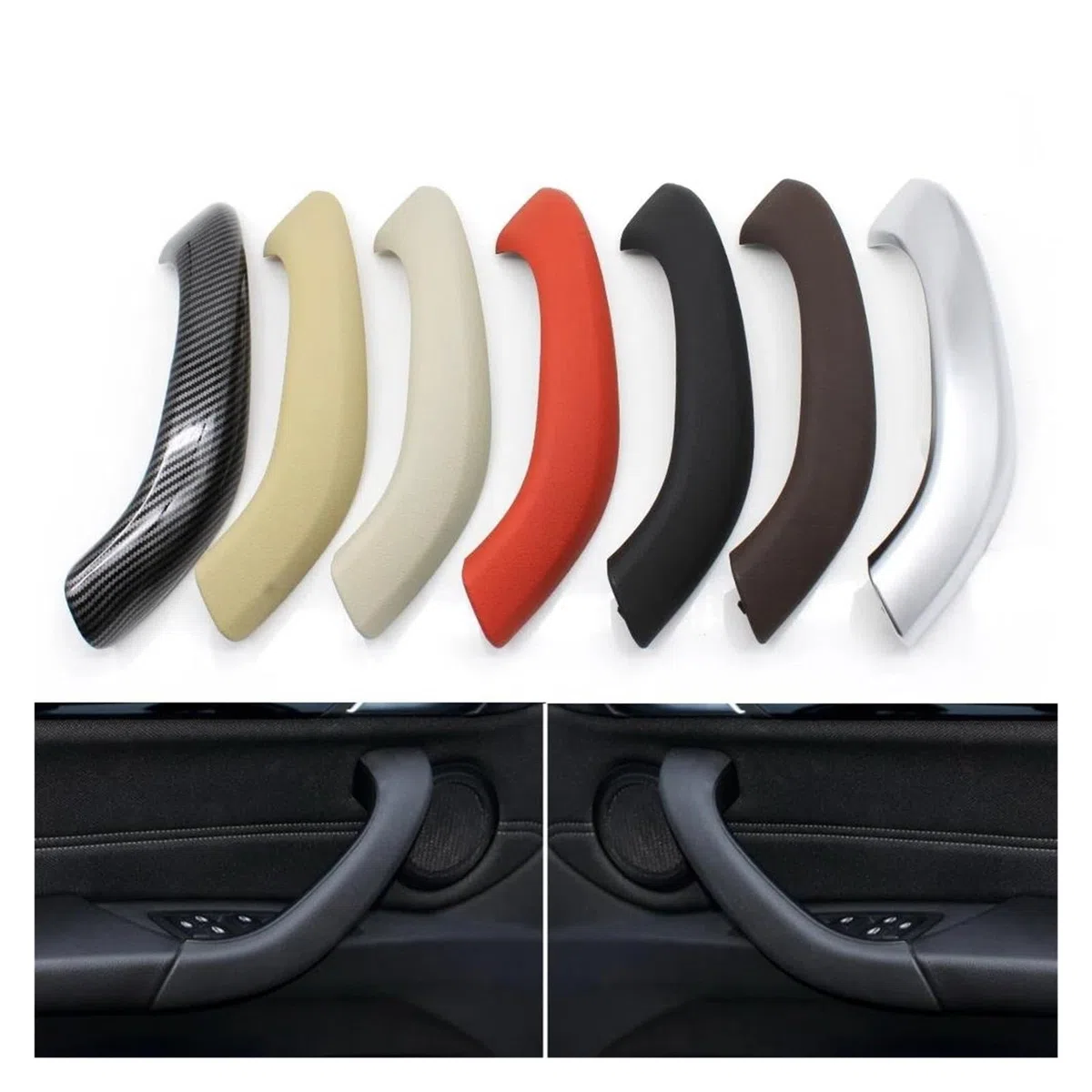 Manija interior puerta coche Para BMW Para X1 X2 Para F48 F49 F39 2016-2020 Interior Del Coche Delantero Trasero Izquierdo Derecho Tirador Puerta Cubierta Exterior Trim Reemplazo Cubierta manija puert