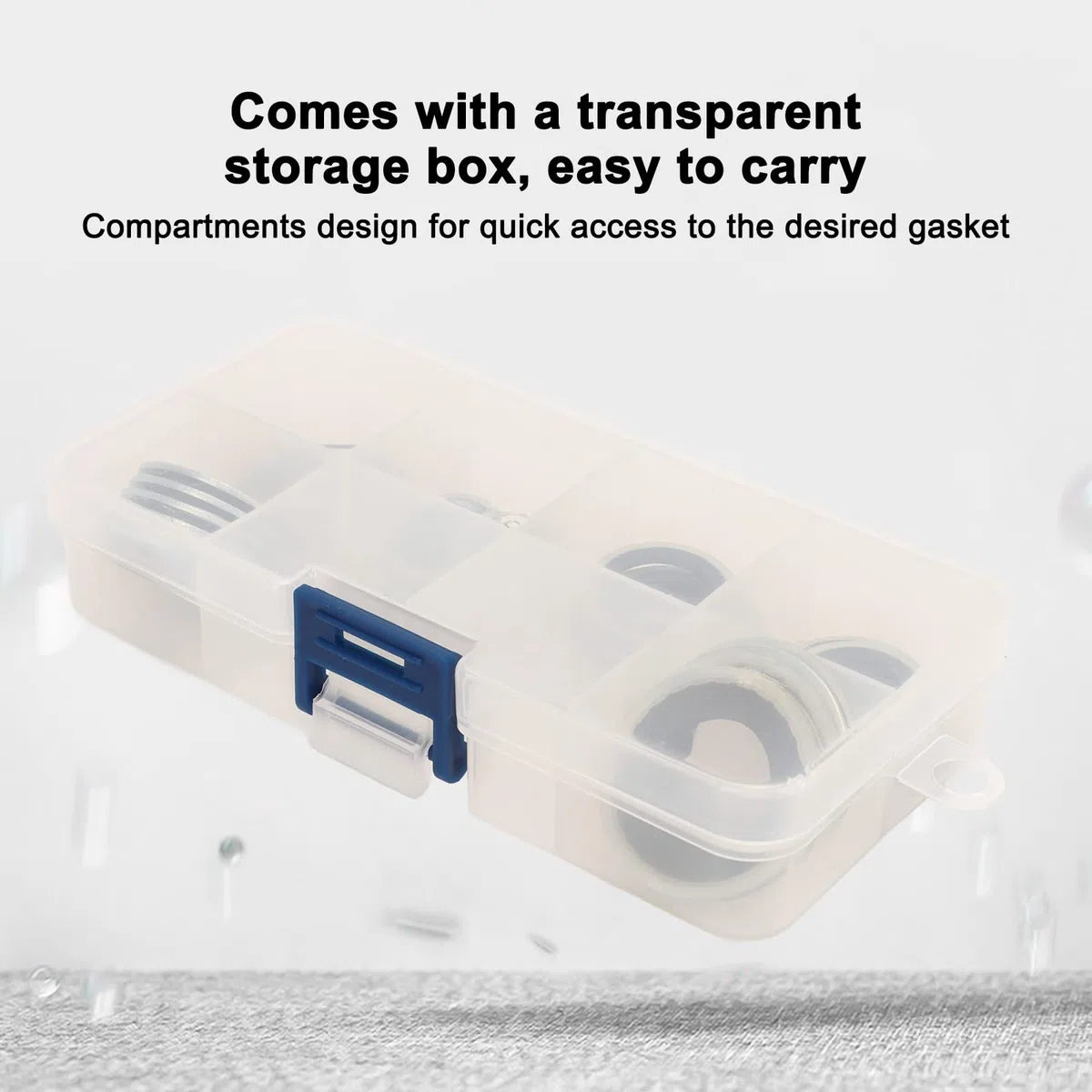 30 Piezas de Anillos de Sellado de Aire Acondicionado, Juego de Anillos de Sellado, Kit de Sellos de Compresor de CA con Caja de Almacenamiento Transparente, Ligero Portátil