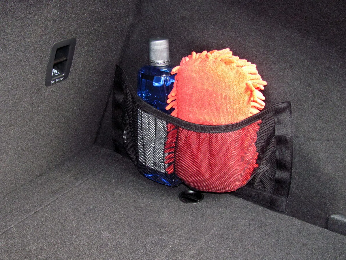Nano Bolsa de Malla con Cierre de autoadherente Universal para Maletero 40 cm x 20 cm organizadora para Coche con Fuertes Tiras de Cierre de autoadherente para Red de Equipaje para Maletero 2 Piezas