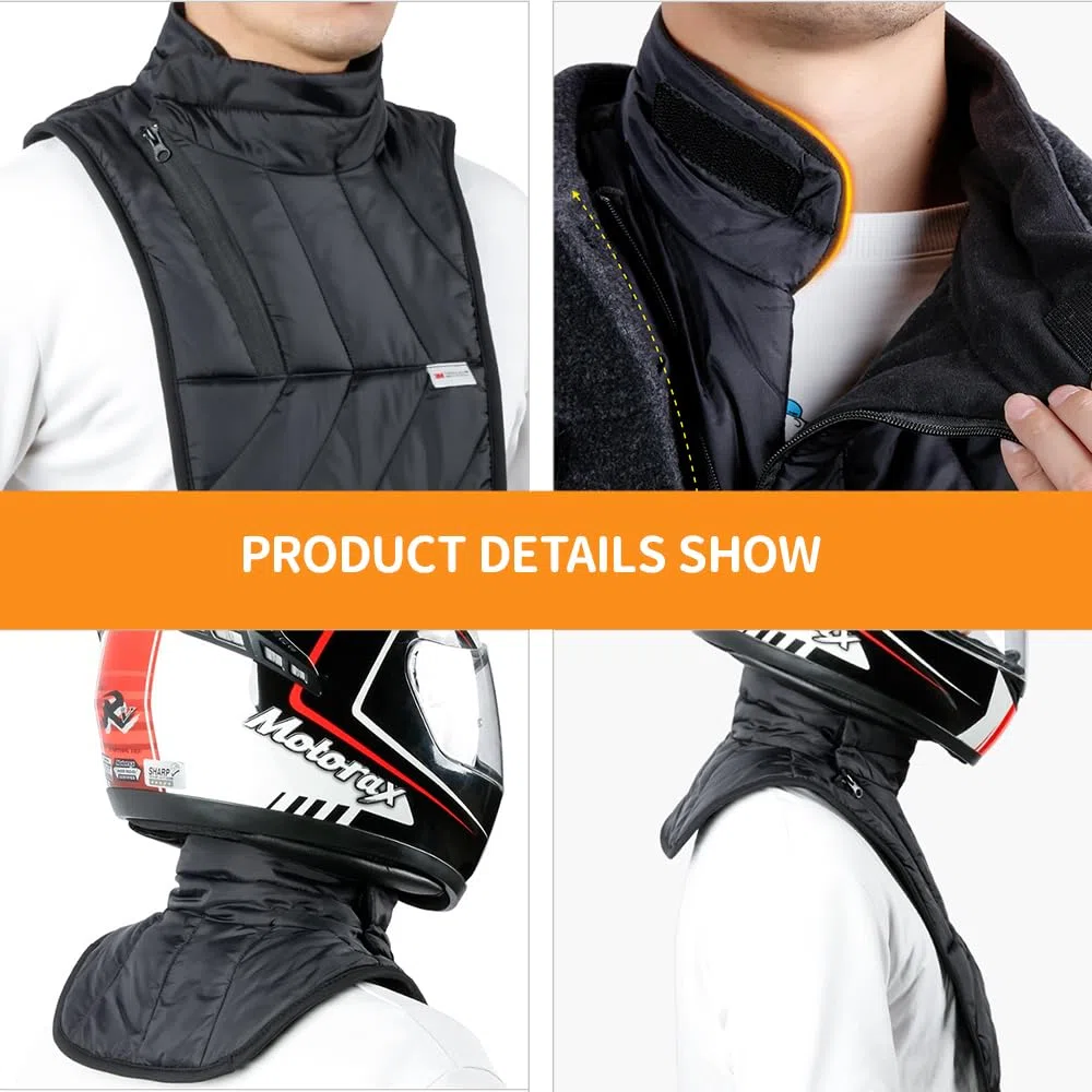 Calentador de Cuello para Moto, Protector de Cuello de Moto al Aire Libre, Grueso, Resistente al Viento e Impermeable, Ideal para Montar a Caballo, Moto, Ciclismo