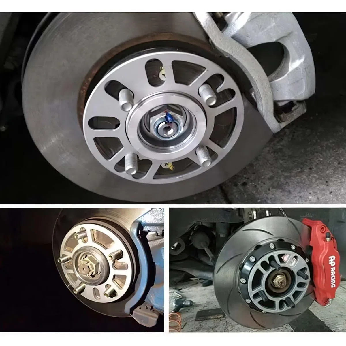 4 separadores de rueda de aleación de aluminio, espaciadores universales de 8 mm, espaciadores de ruedas de aleación para mejorar la estabilidad y el aspecto del coche