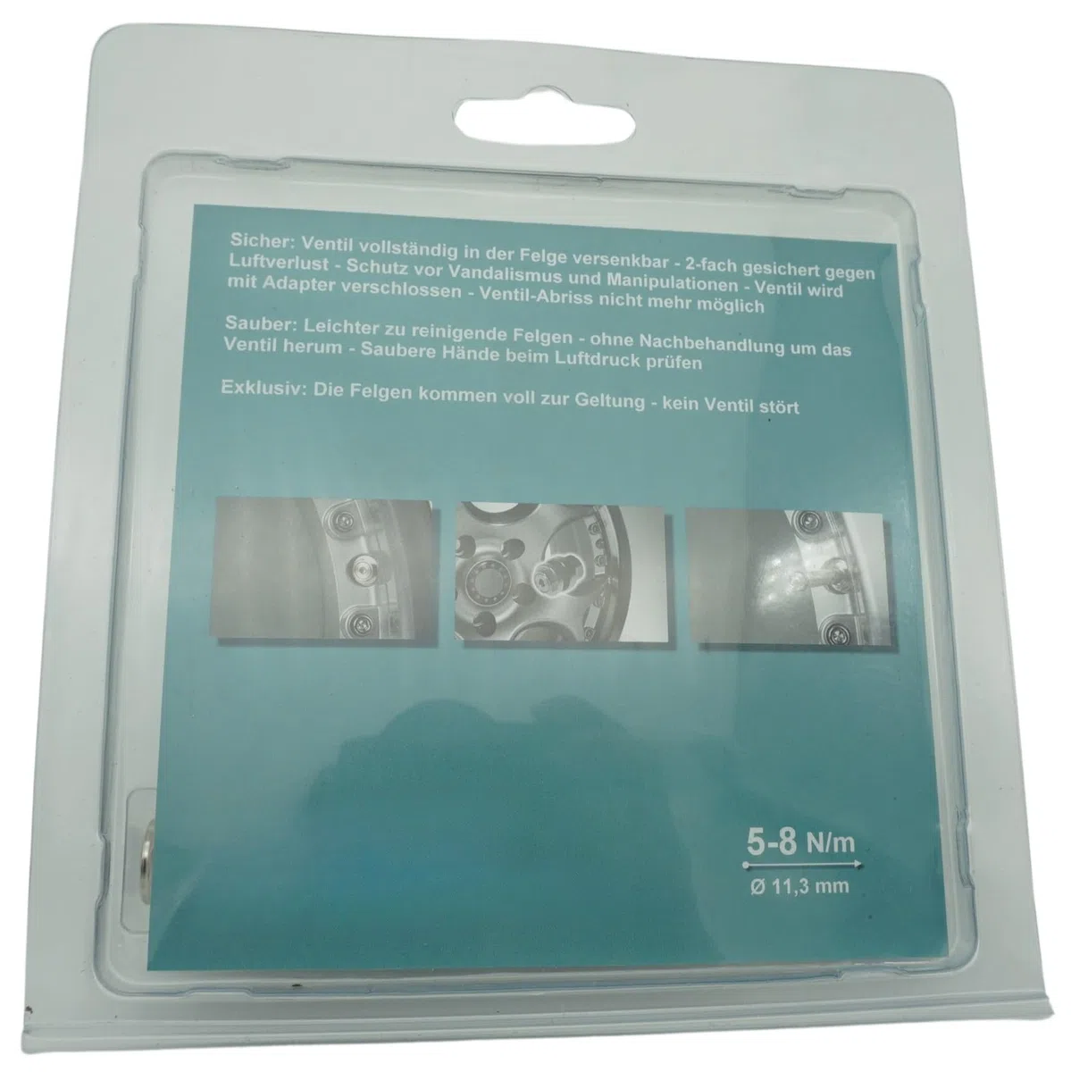 1x Set optivent invisibles ocultos válvulas 11,3mm plata Válvula de metal tüv