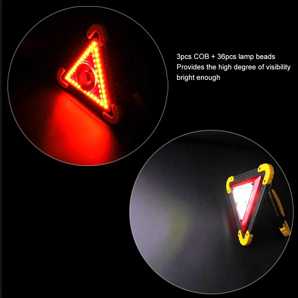 30W Luz de Alerta, Triangulos Coche,Señal de Stop de Advertencia de Triángulo, LED Luz de Seguridad de Emergencia de Avería de Automóvil Multifunción