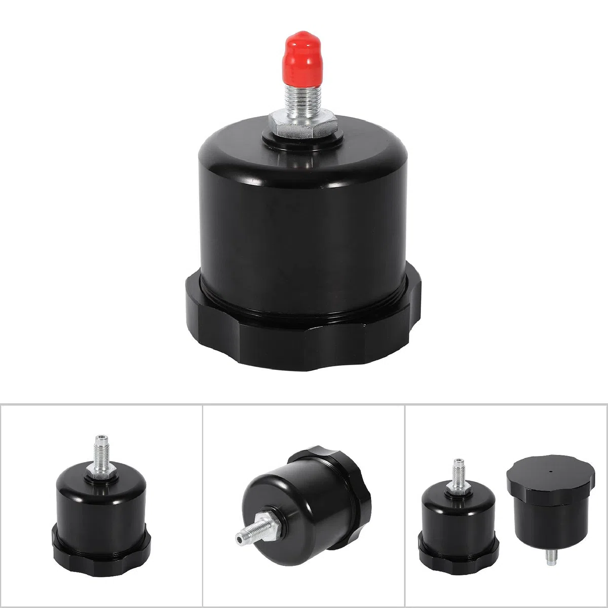 Jadeshay Tanque de Aceite de Freno de Mano hidráulico, Tanque de Aceite de Freno de Mano Universal de Carreras de Aluminio para depósito de líquido de Freno electrónico(Negro)
