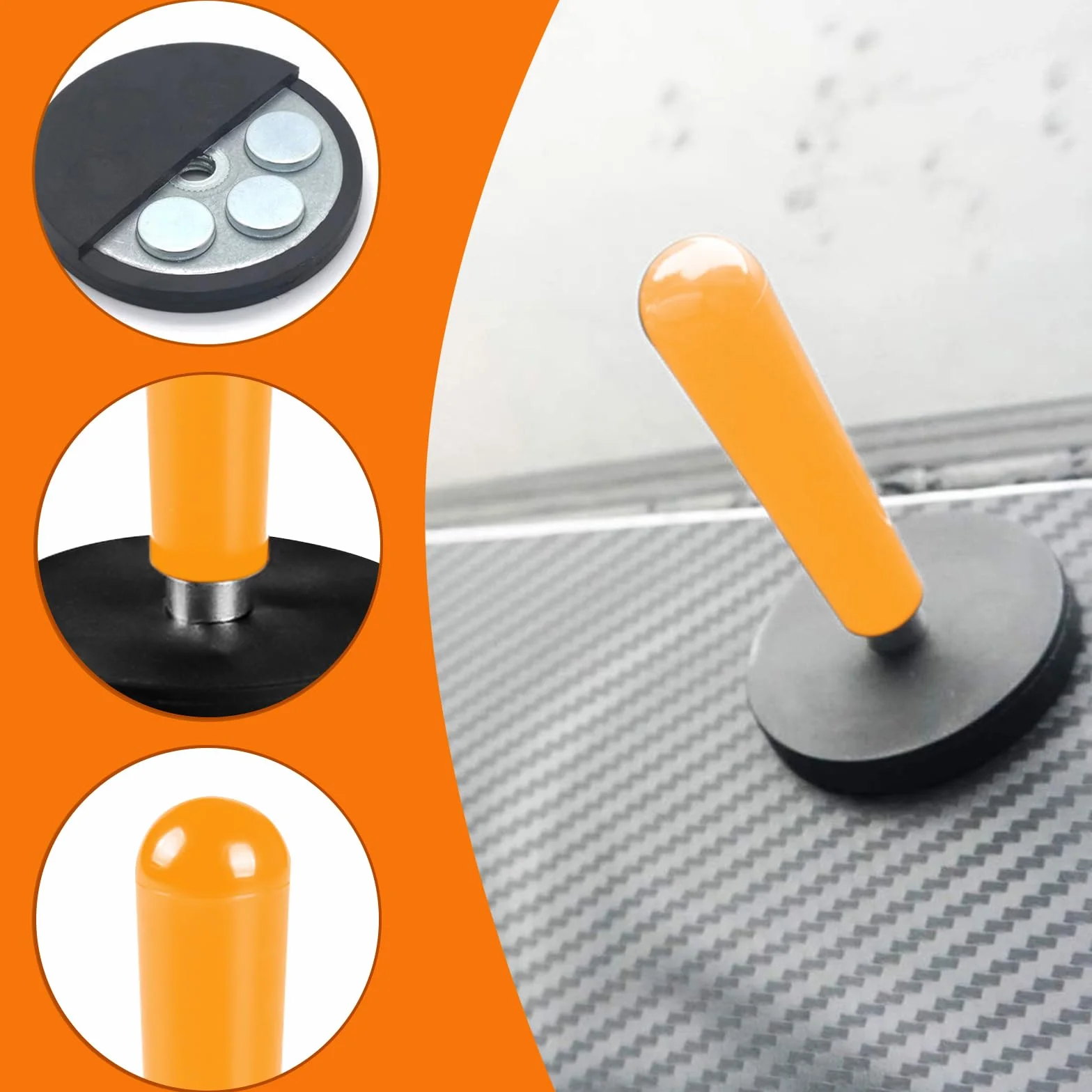 8 imanes de montaje para automóviles: soporte magnético para embalaje, imanes de montaje, herramienta de lámina para papel de aluminio, envoltura de coche, lámina de coche, envoltura de