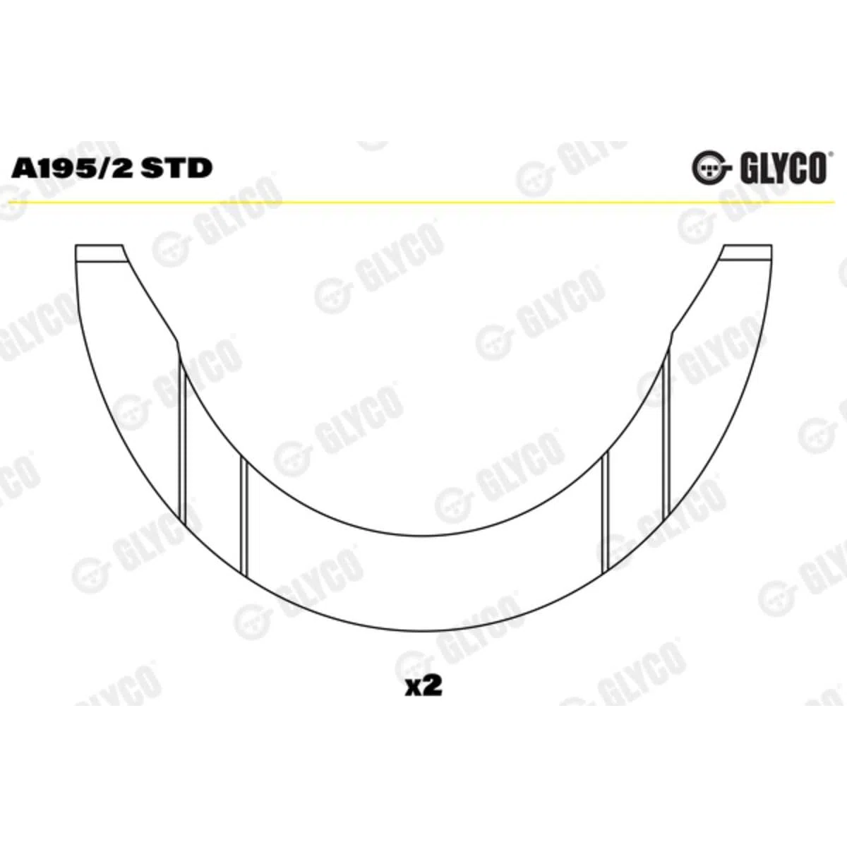 Glyco A195/2 STD Disco distanciador, cigüeñal