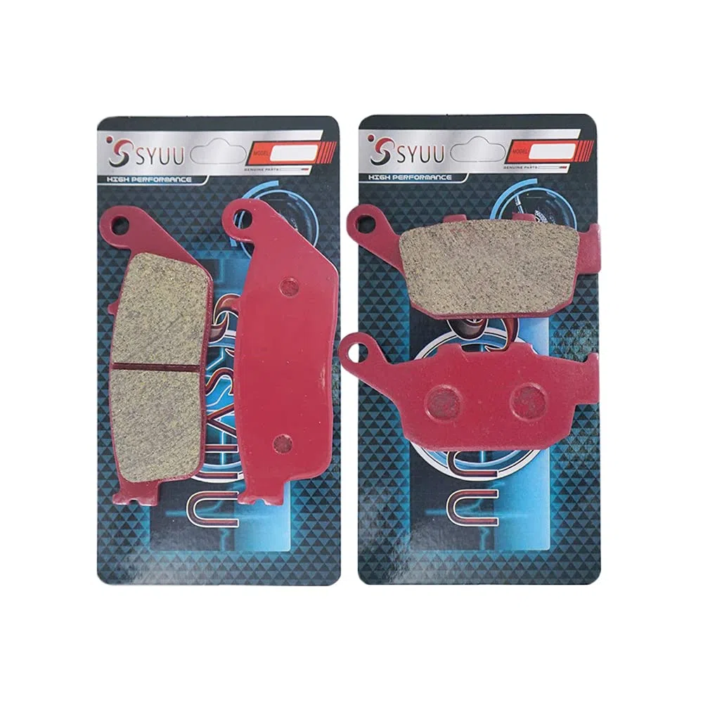S SYUU Pastillas de freno de cerámica traseras delanteras de motocicleta Compatible con Honda CB 500 2013 NC750 NC 750 S X D 2014 2015 2016 2017 2018 CMX 500 FA196F FA496R