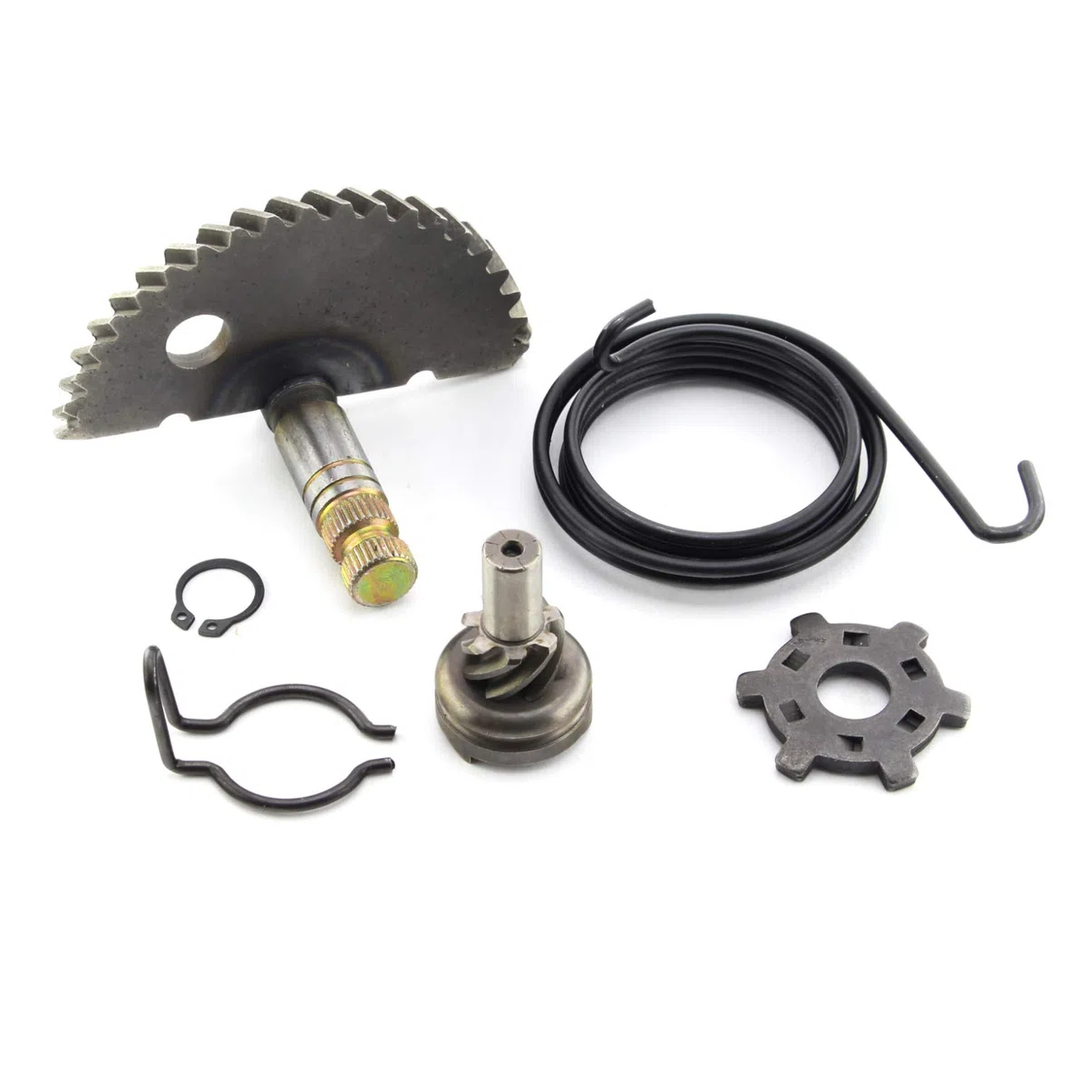 Piñón de arranque, arrastre, reparación de resorte, juego de revisión compatible con Buxy, SV, TKR, Vivacity (50 ccm)