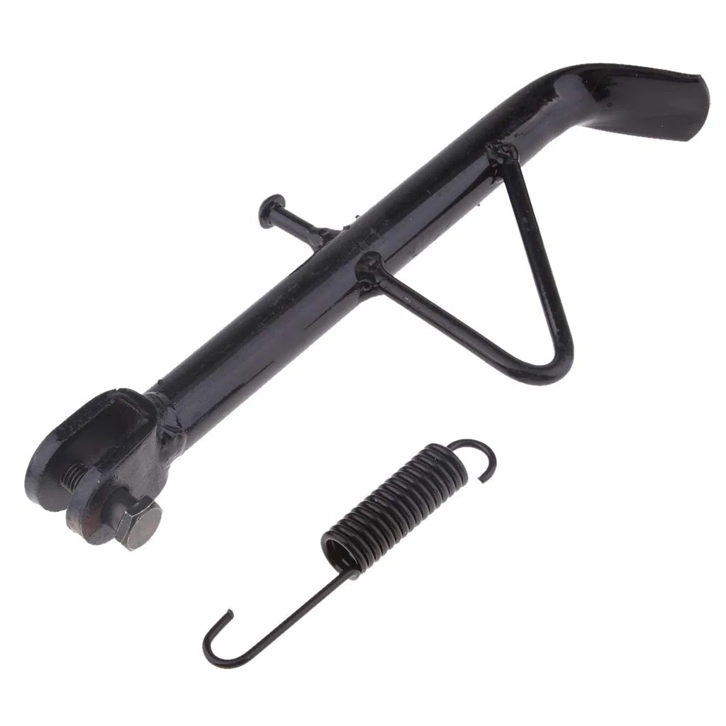 Almencla Soporte Lateral para Motocicleta Montaje de Pie Pata de Pie para Bicicleta, Scooter, Bicicleta Eléctrica, ATV - Negro 20 cm
