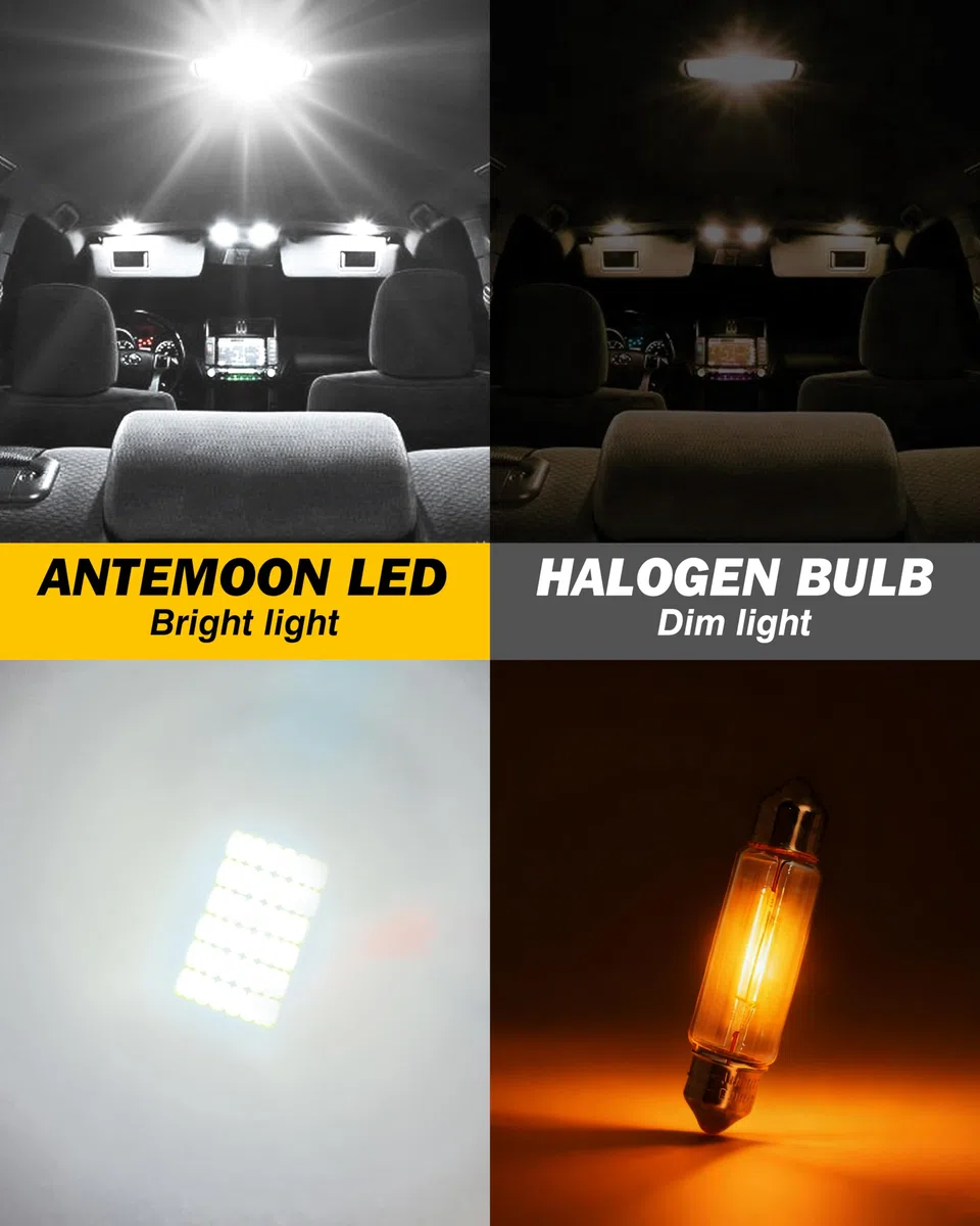 41mm 42mm Festoon C5W LED Bombillas 6500K Blanco 12V 24V 578 Luces LED Interior para Coche 4014 24SMD Canbus Sin Errores Luz Mapa Matrícula Maletero Guantera Puertas, 4 Piezas