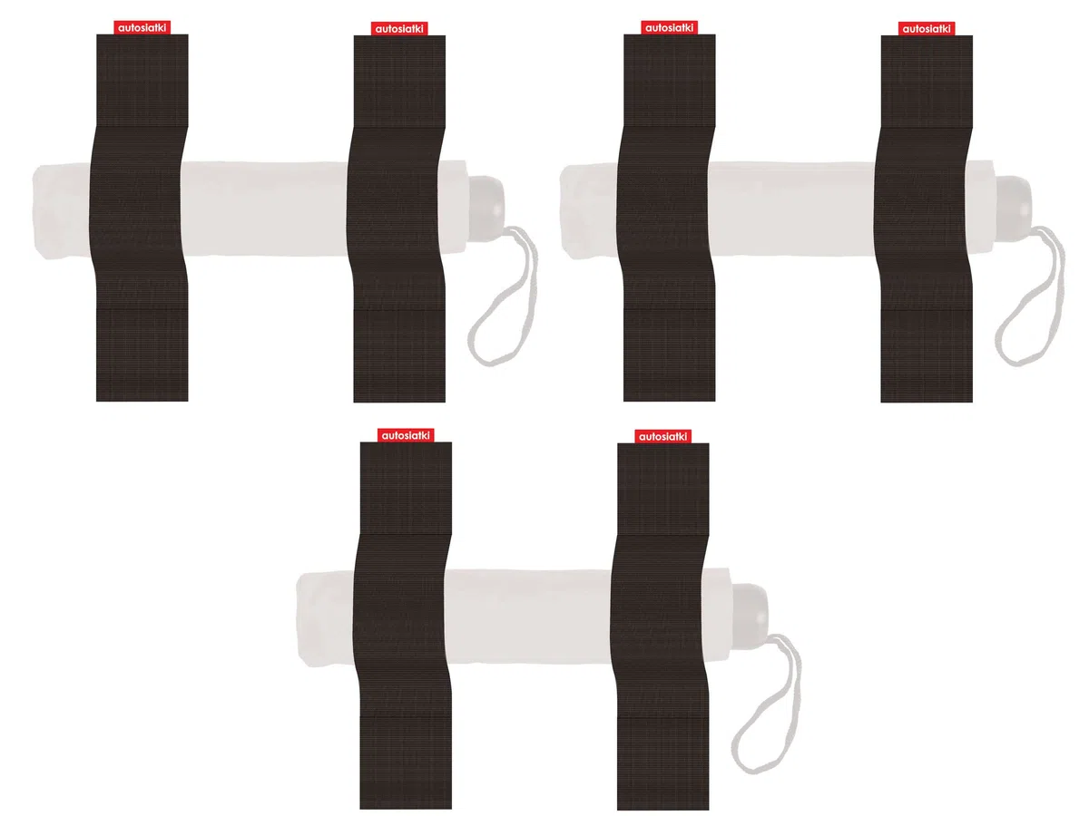 tiras de Cierre de autoadherente para coche tres juegos cada uno con dos piezas 20x5x0,3 cm, organizador de maletero, flexible, resistente, impermeable, para fijar objetos transportados