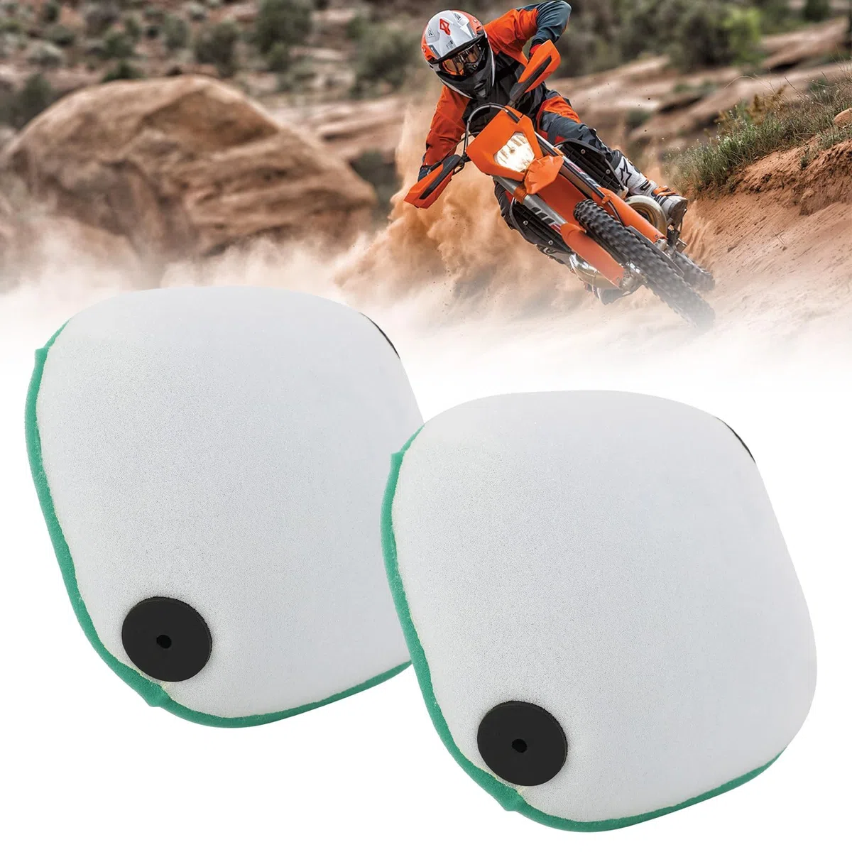 Filtros de aire para motocicleta,2 Pcs Filtro de Aire de Admisión para KTM SX XC TC TX TE FC FE FS XCW EXC EXCF 125 150 250 350 300 450 500 2016-2020 Dirt Bike Pit Bike