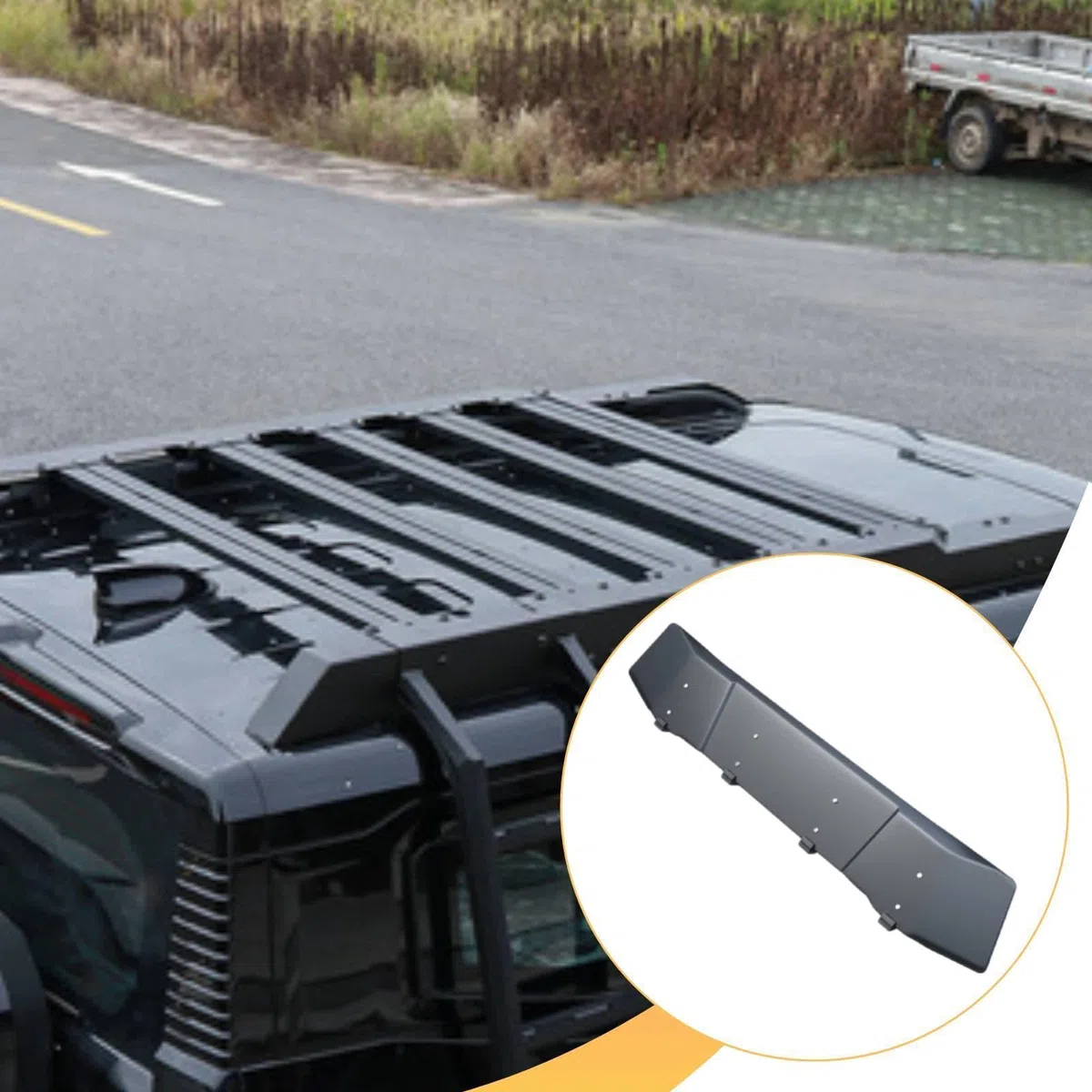 Deflectores de Viento para Portaequipajes de Techo de Coche, Accesorios Deflectores de Aire, Alerones Profesionales de Alto Rendimiento para La Reducc, Aleación de Aluminio