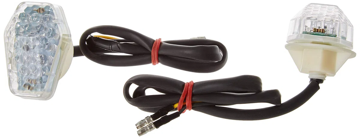 Puig 4488K Intermitentes led homologados con carcasa negra y tulipa ahumada diseño compacto y aerodinámico para moto, Laser