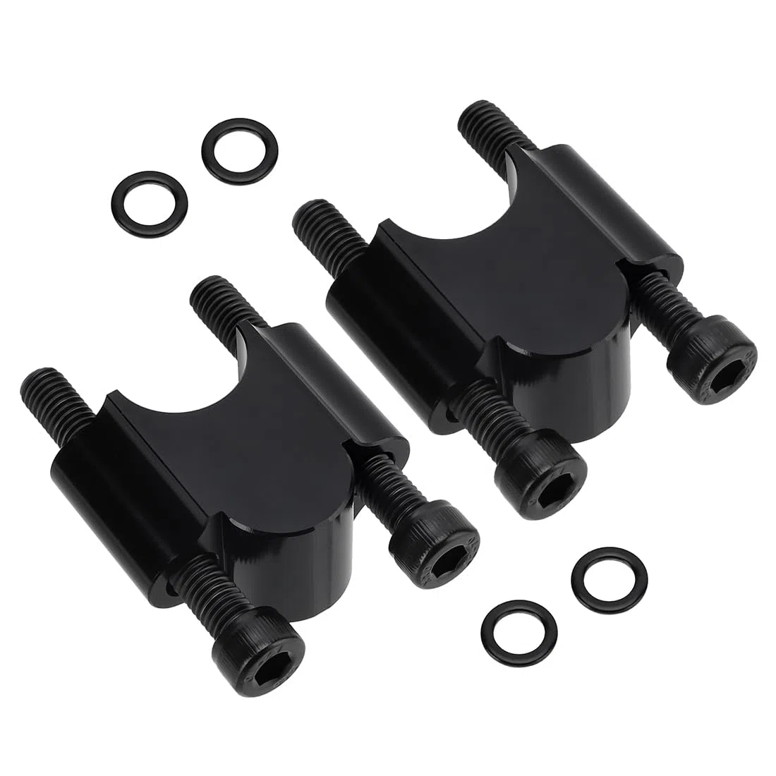 Elevadores de manillar negros 7/8" de alta resistencia con altura de 30mm para Honda Yama-ha Suzuki Ka-wasaki Can-Am BMW Motocicleta y ATV todoterreno