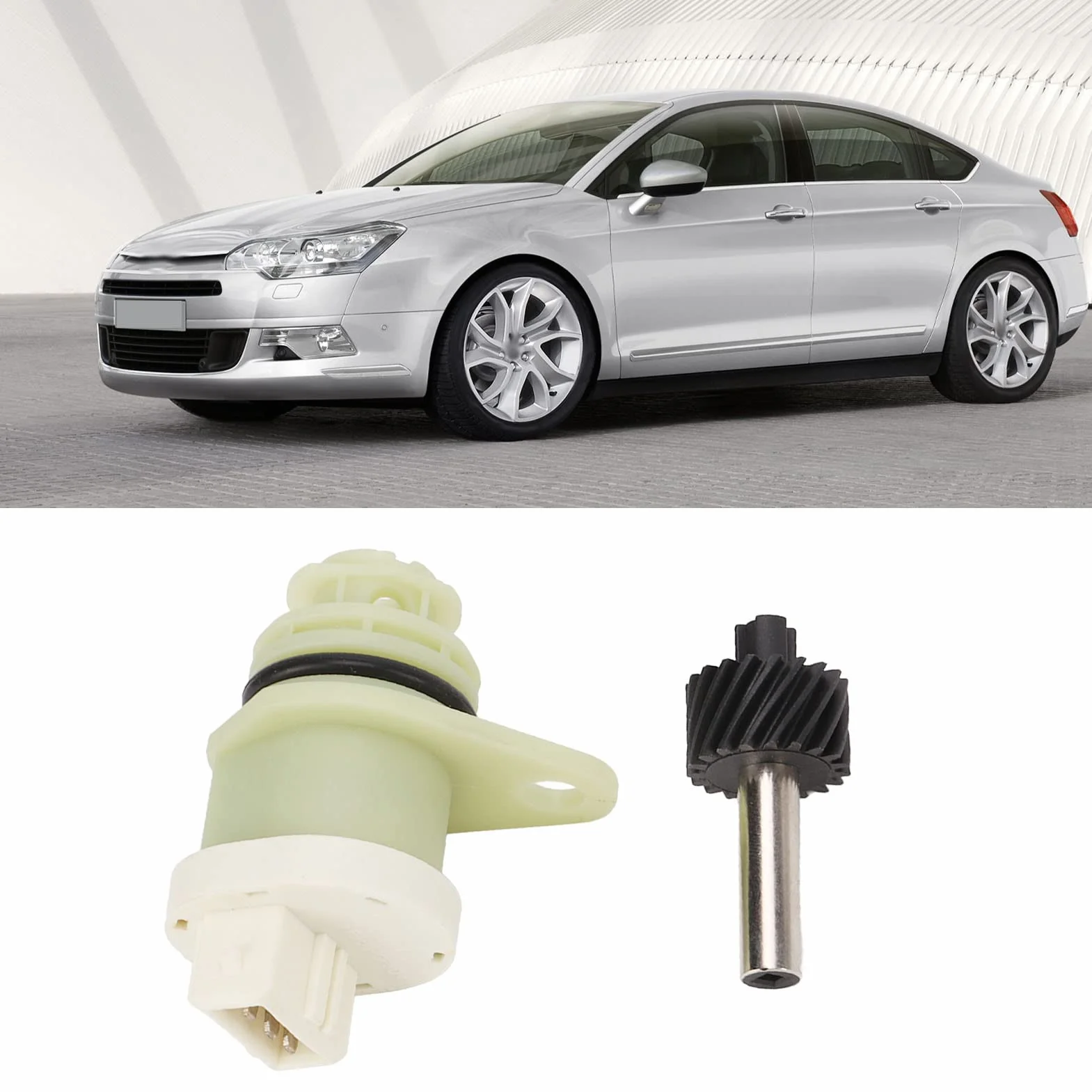 Sensor de Velocidad Transmisión Sensor de Odómetro con Engranaje 616070 9623111980 9635080680 9635057280 96231119 para Citroen Berlingo4 2008-2016 para Peugeot 106MK II5 1996-2016